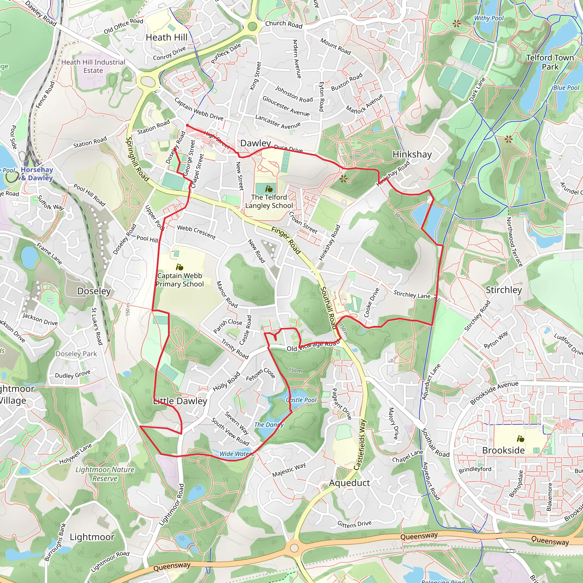 Dawley and Little Dawley mobile static map