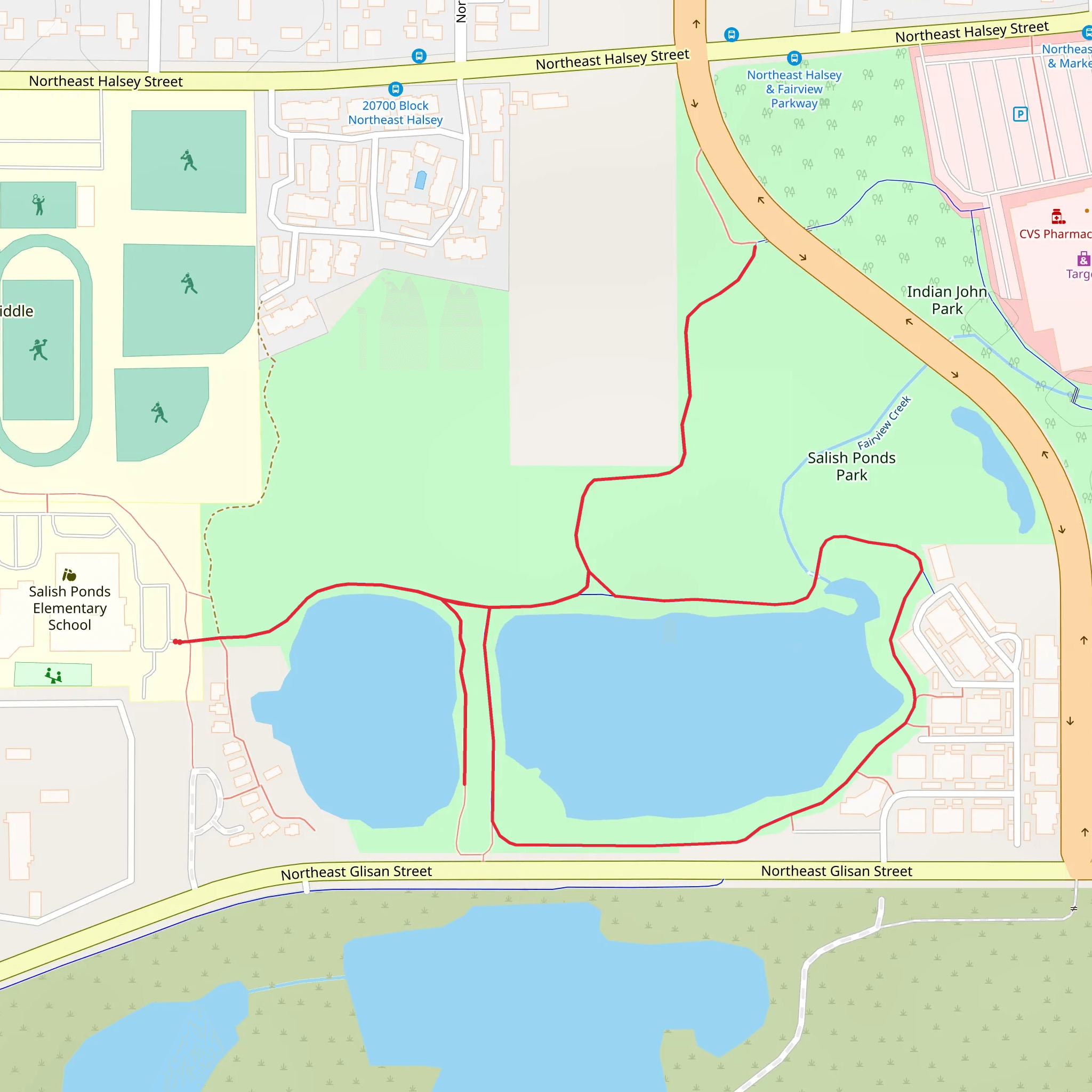 Salish Ponds Park Loop mobile static map