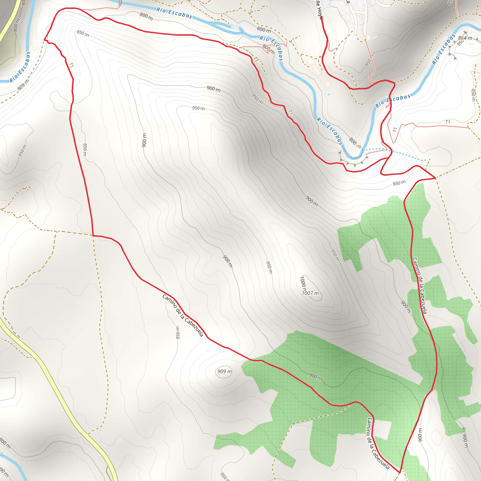 Ribera de Escas and Cerroya PR CU 43 mobile static map