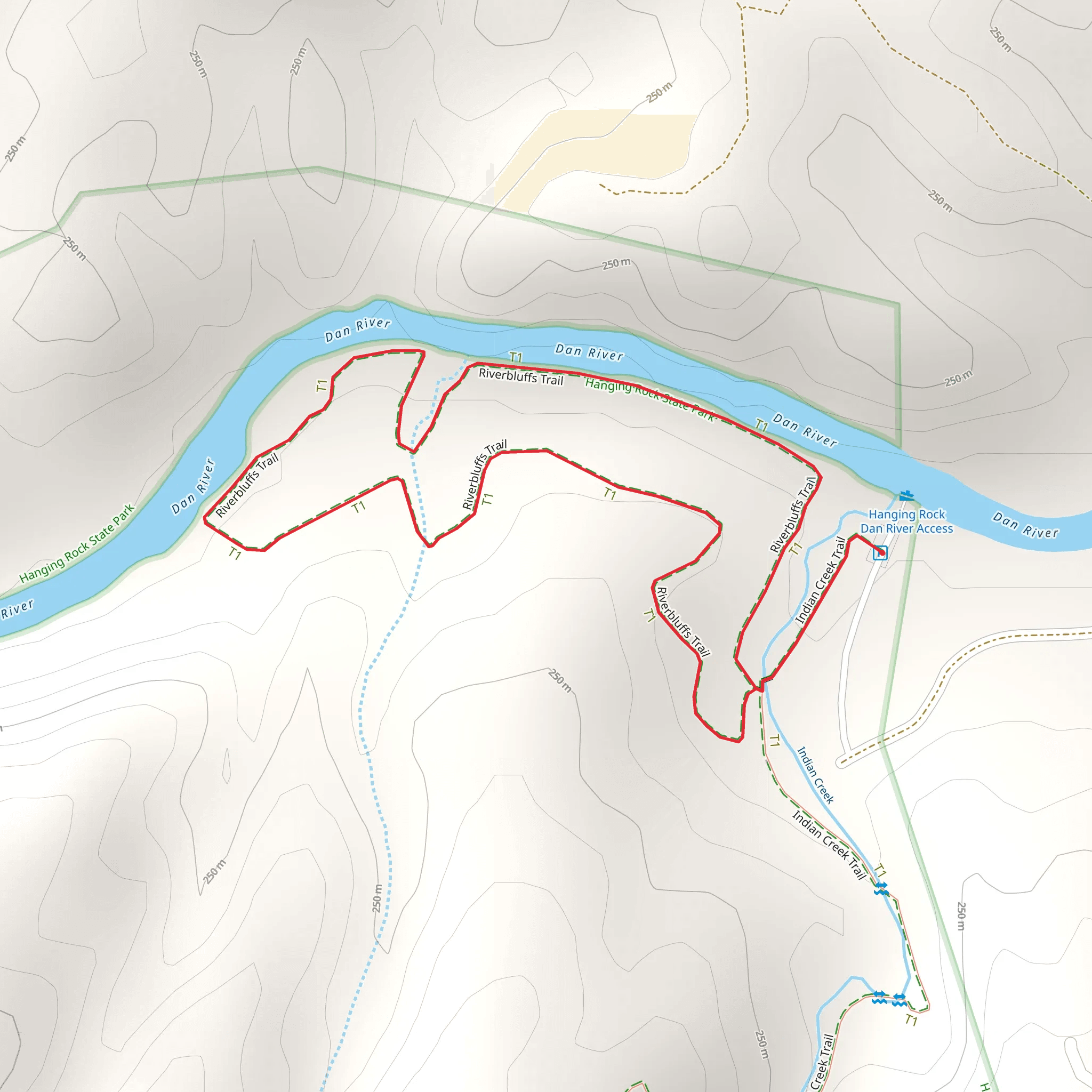 Riverbluffs Loop Trail mobile static map