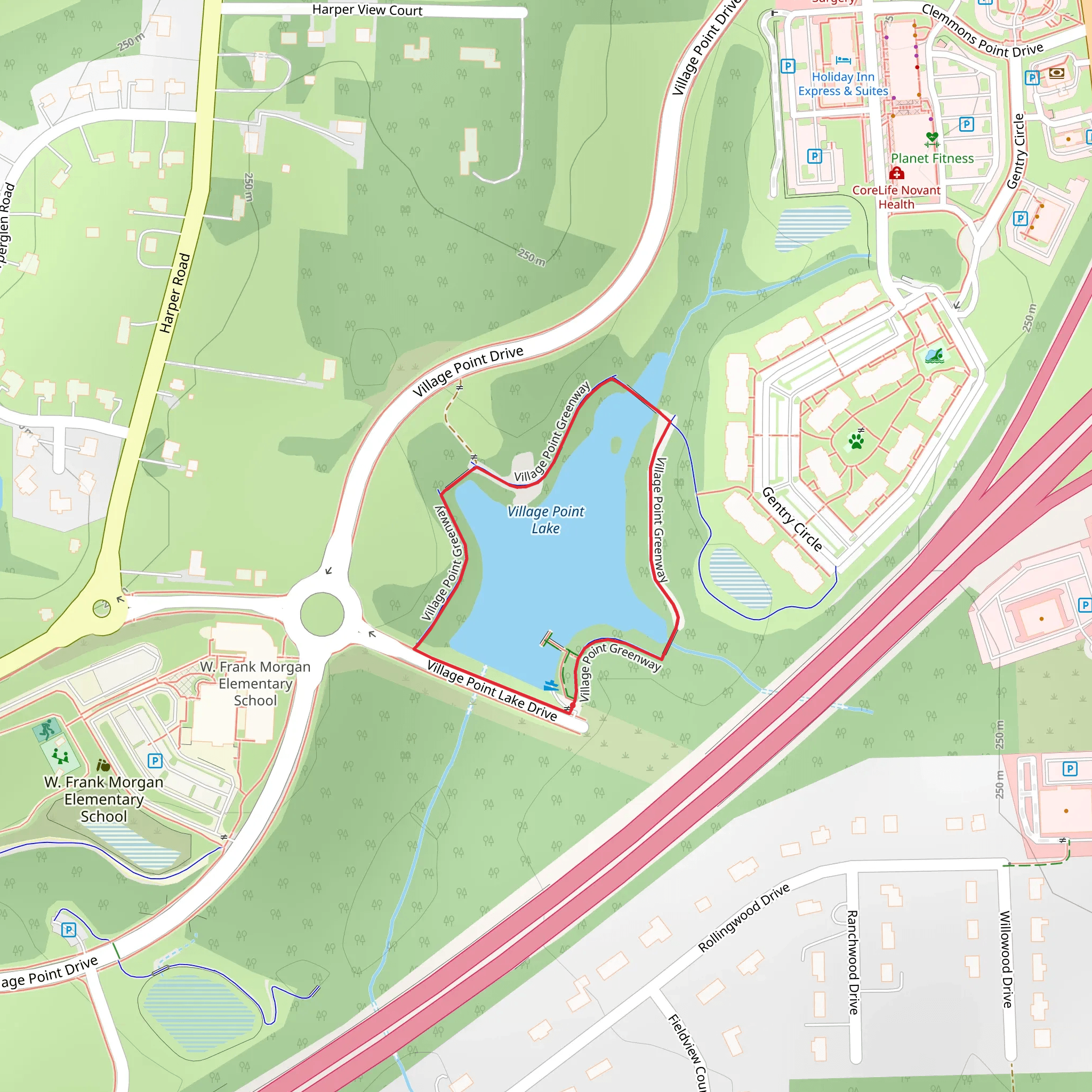 Village Point Lake Loop mobile static map