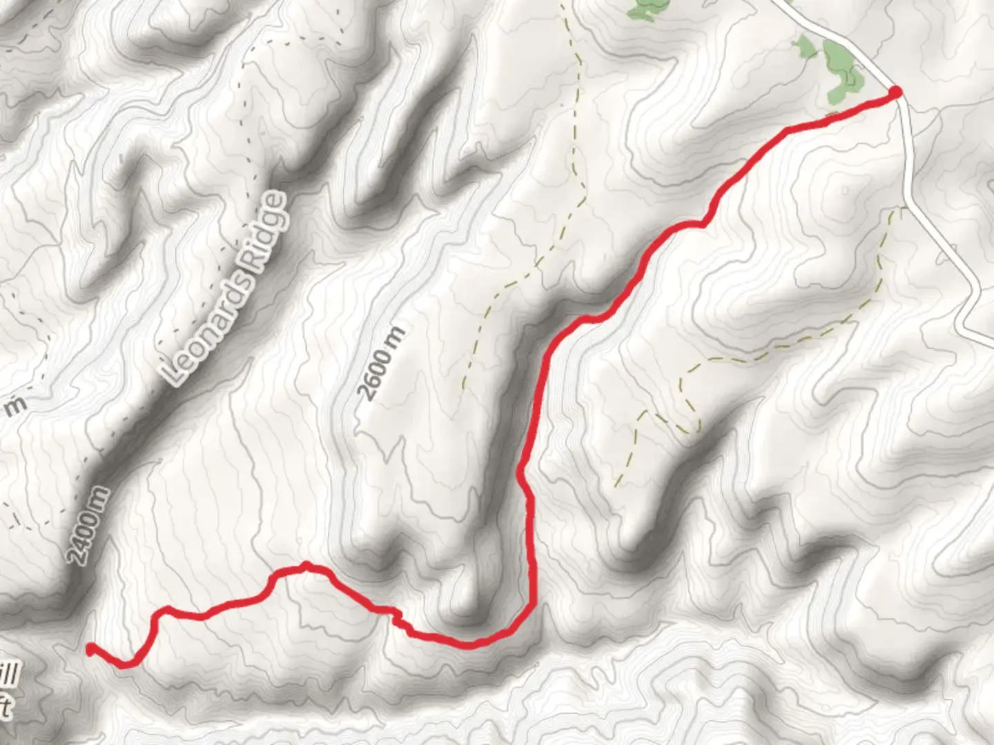 An image depicting the trail Mailbox Trail and its surrounding area.