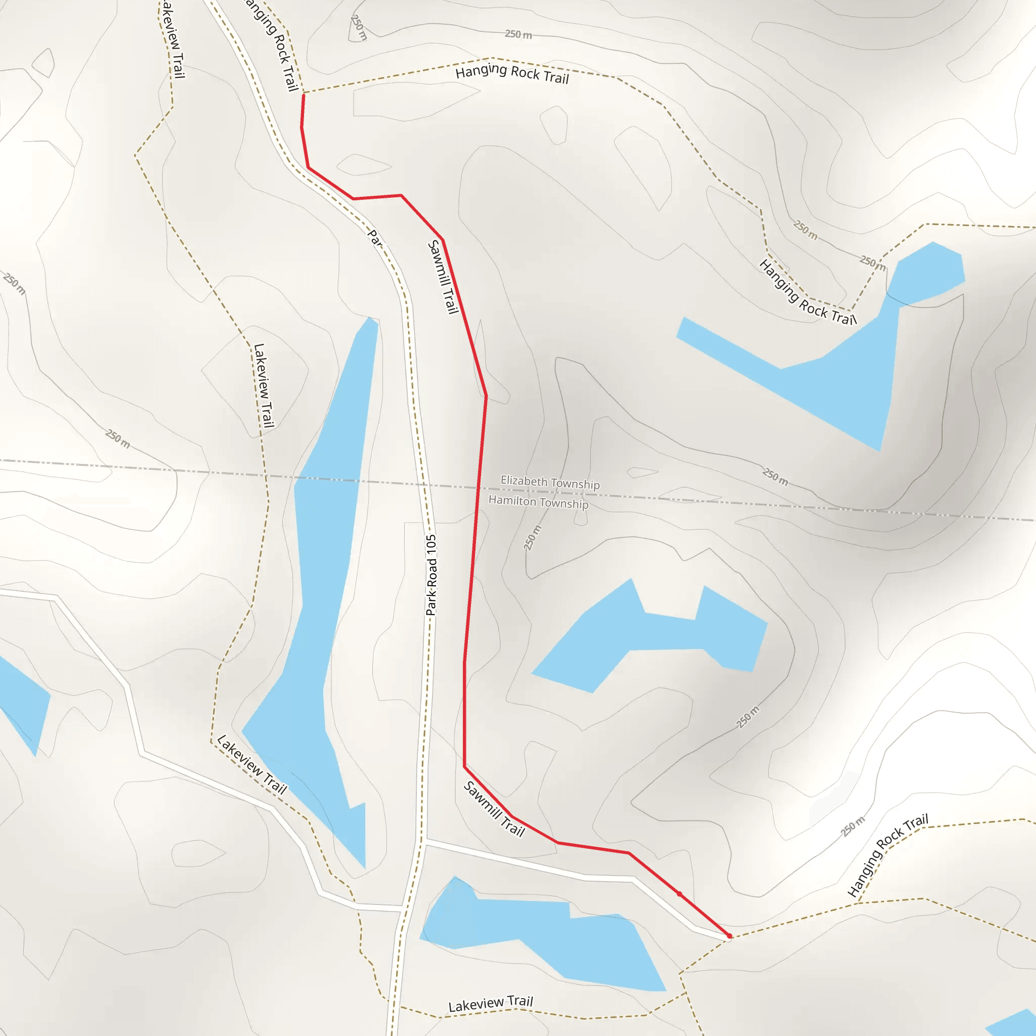 Sawmill Trail mobile static map