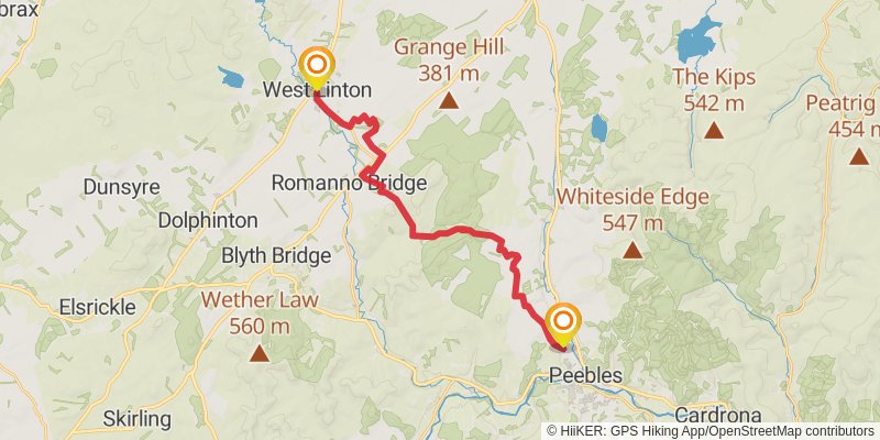 Cross Borders Drove Road stage 2 Map