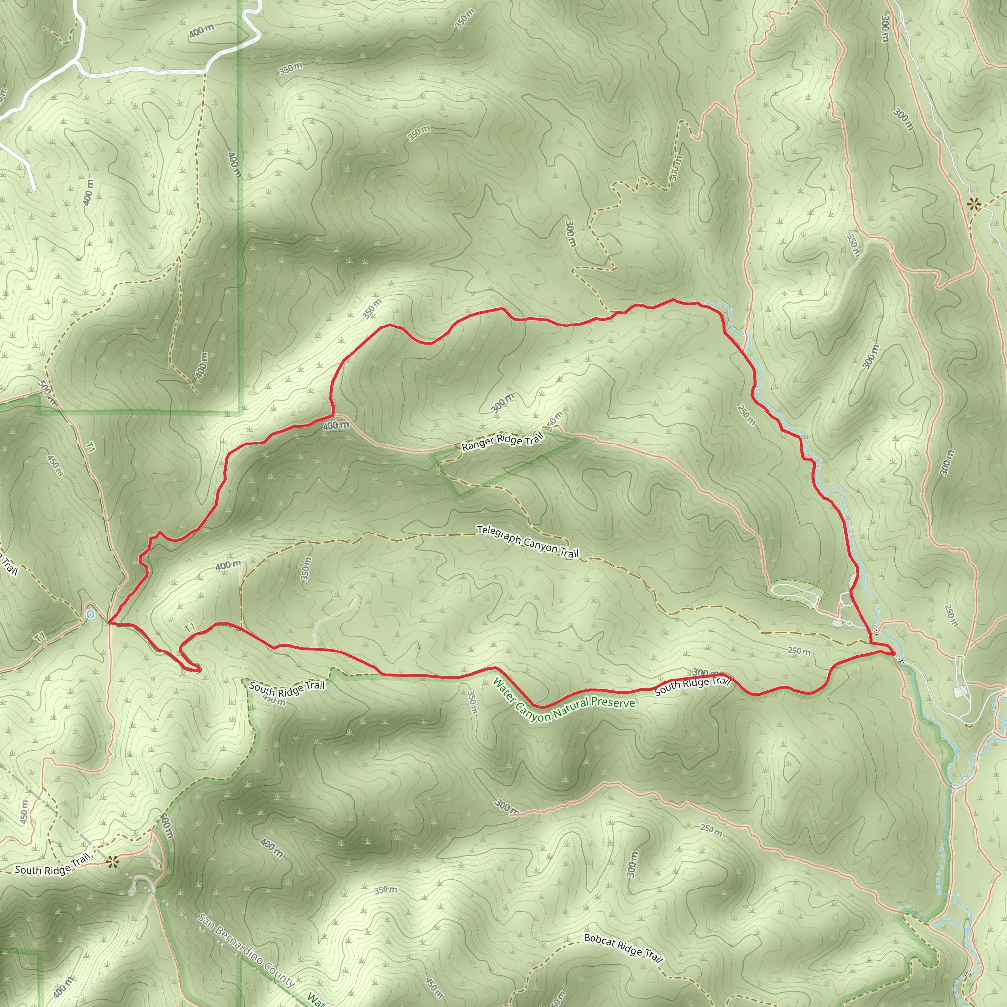 South Ridge and Raptor Ridge Loop Trail mobile static map