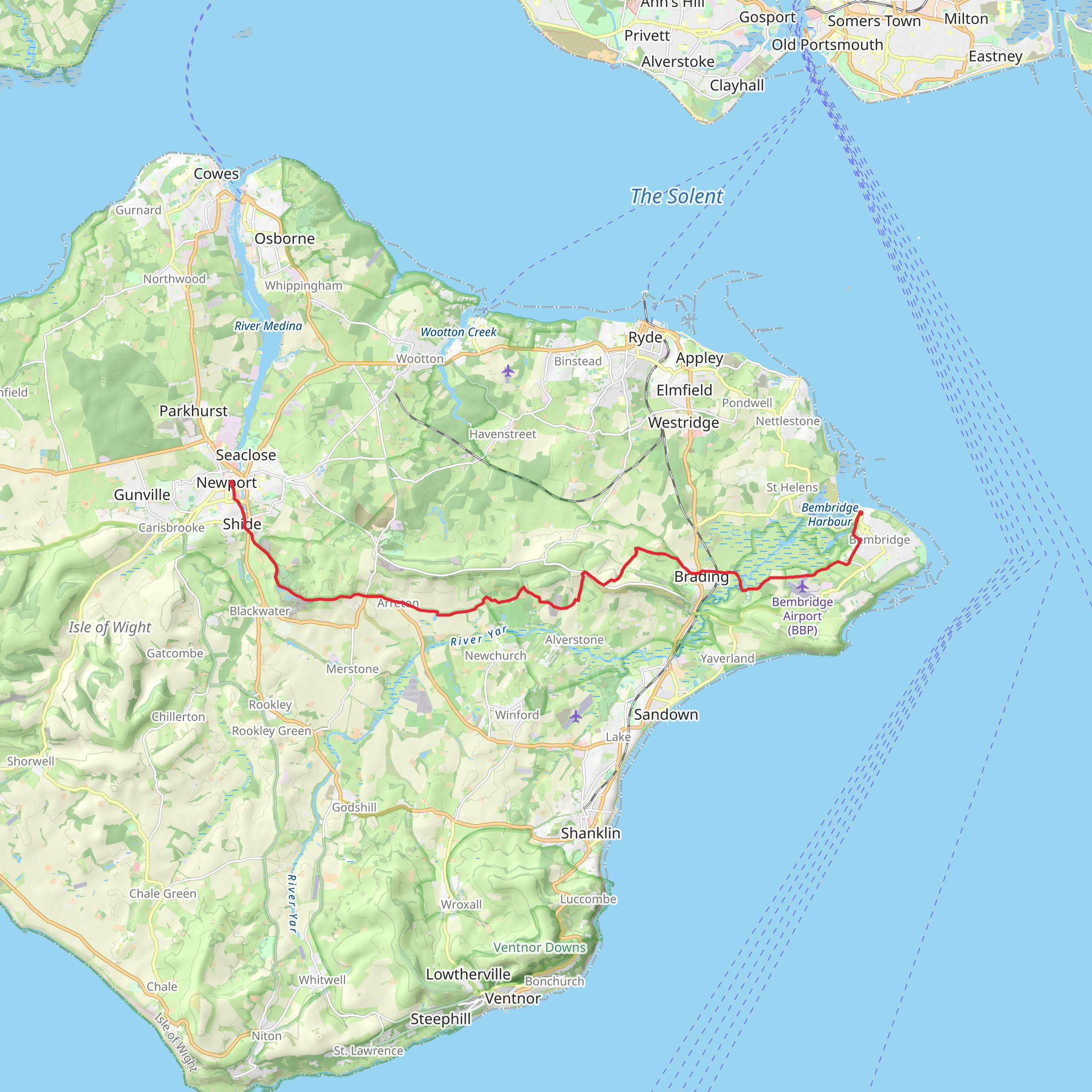Bembridge Trail mobile static map