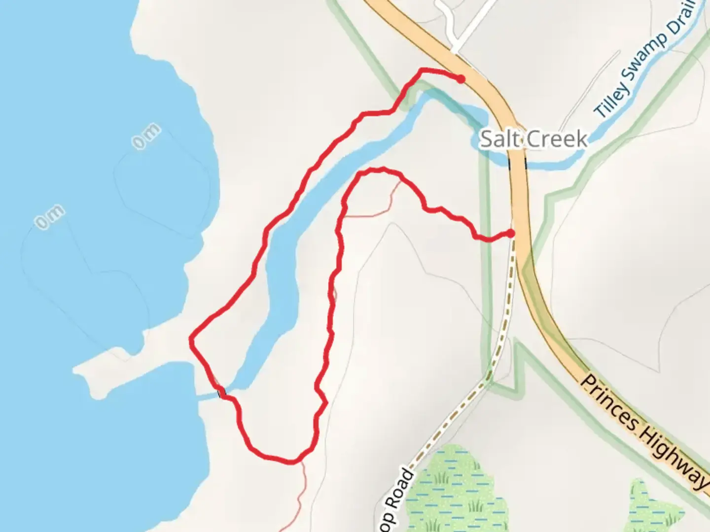 An image depicting the trail Ngrugie Ngoppun Walk and its surrounding area.