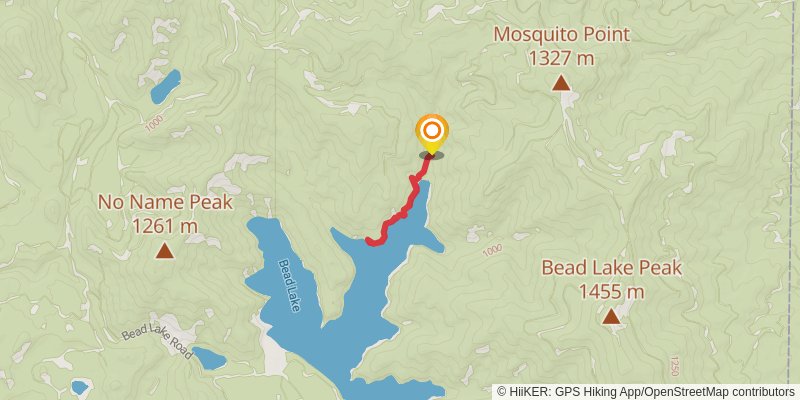 Bead Lake Trail spur 1 Map