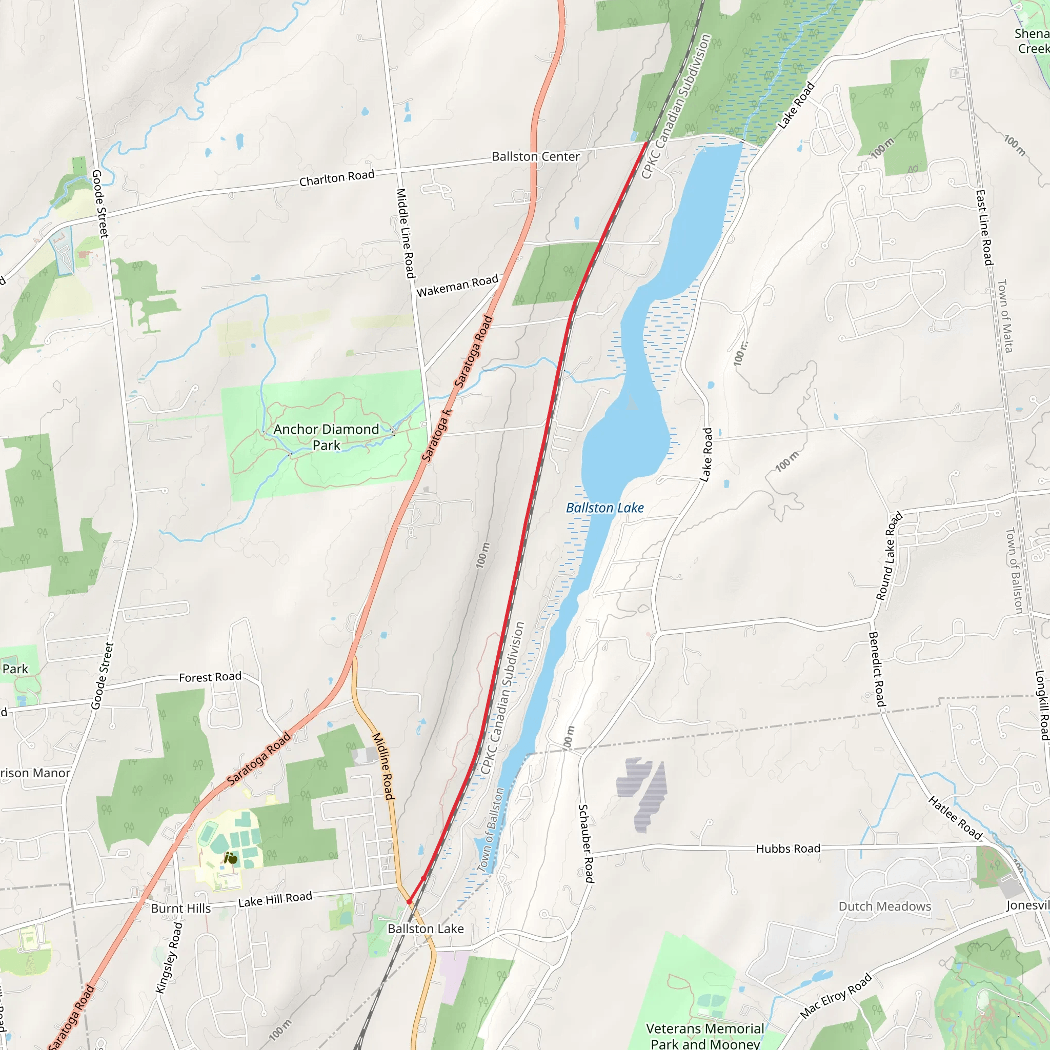 Ballston Lake - West mobile static map