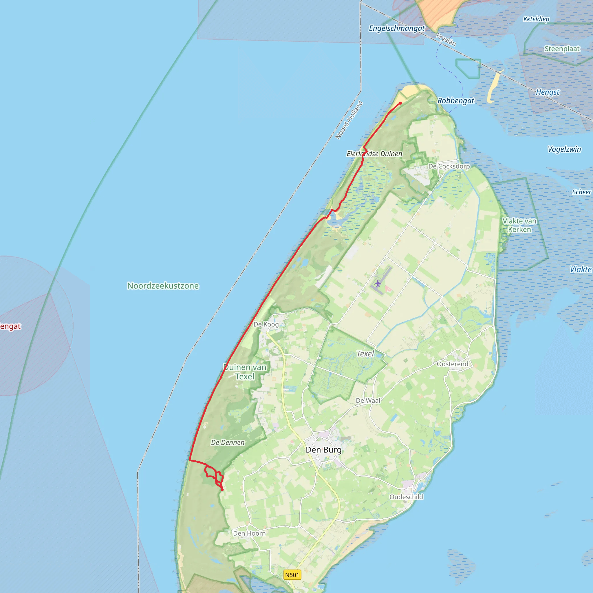 Ockesnol and Richel Weg Loop mobile static map