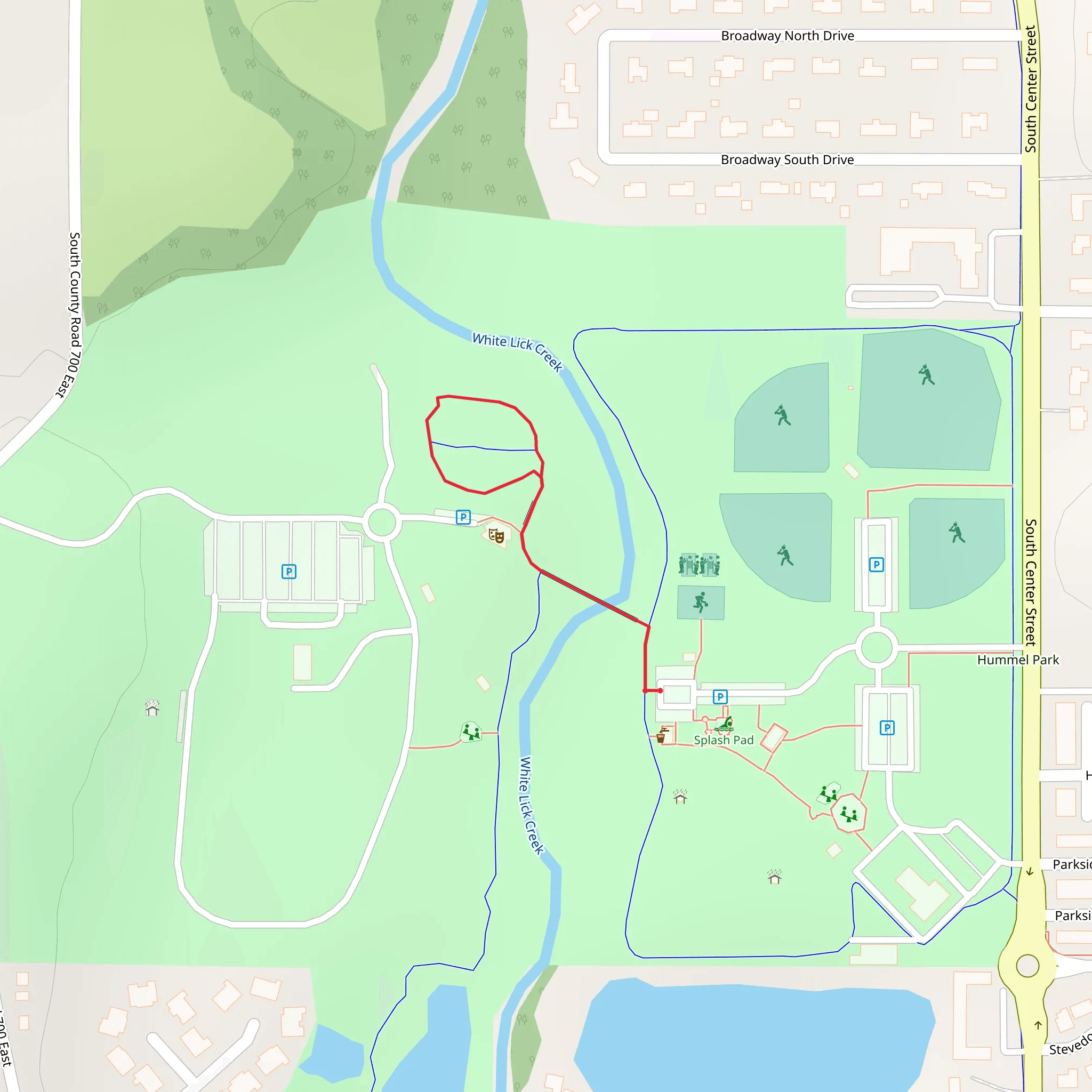 White Lick Creek Loop mobile static map