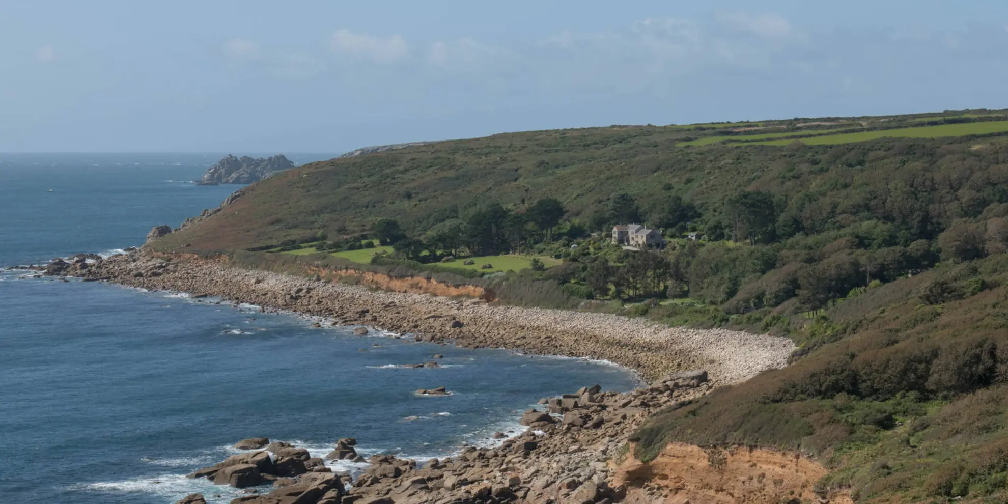 An image depicting the trail Lamorna Cove - Boskenna and the Merry Maidens and its surrounding area.