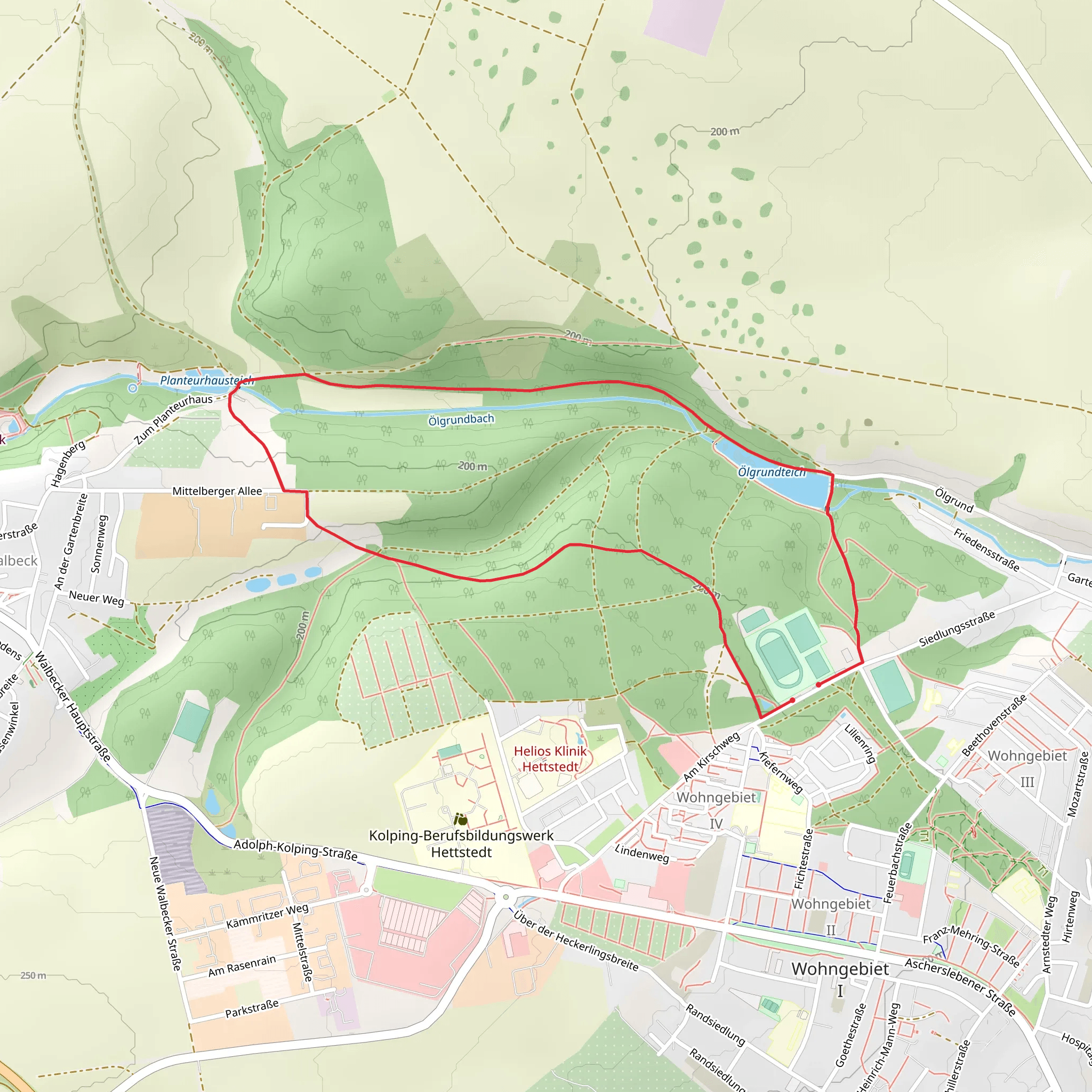 Ölgrundteich Loop mobile static map