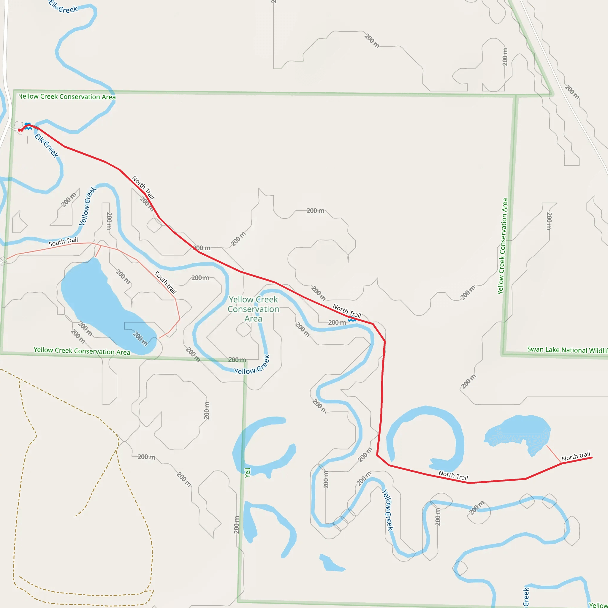 North Trail mobile static map
