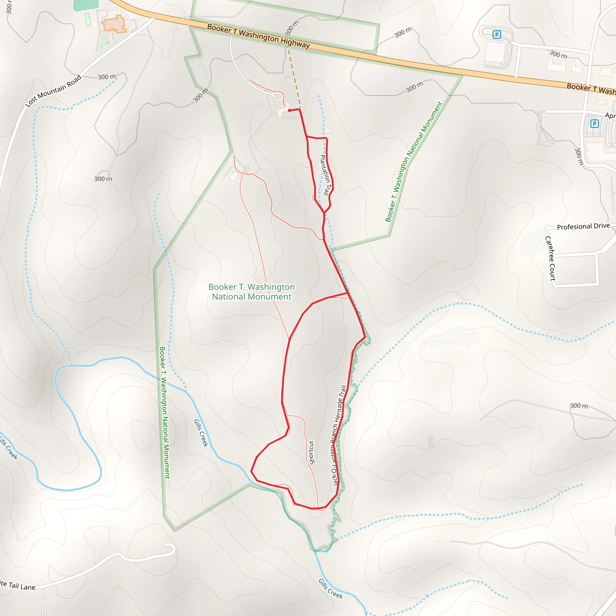 Plantation and Jack-O-Lantern Branch Heritage Loop Trail mobile static map