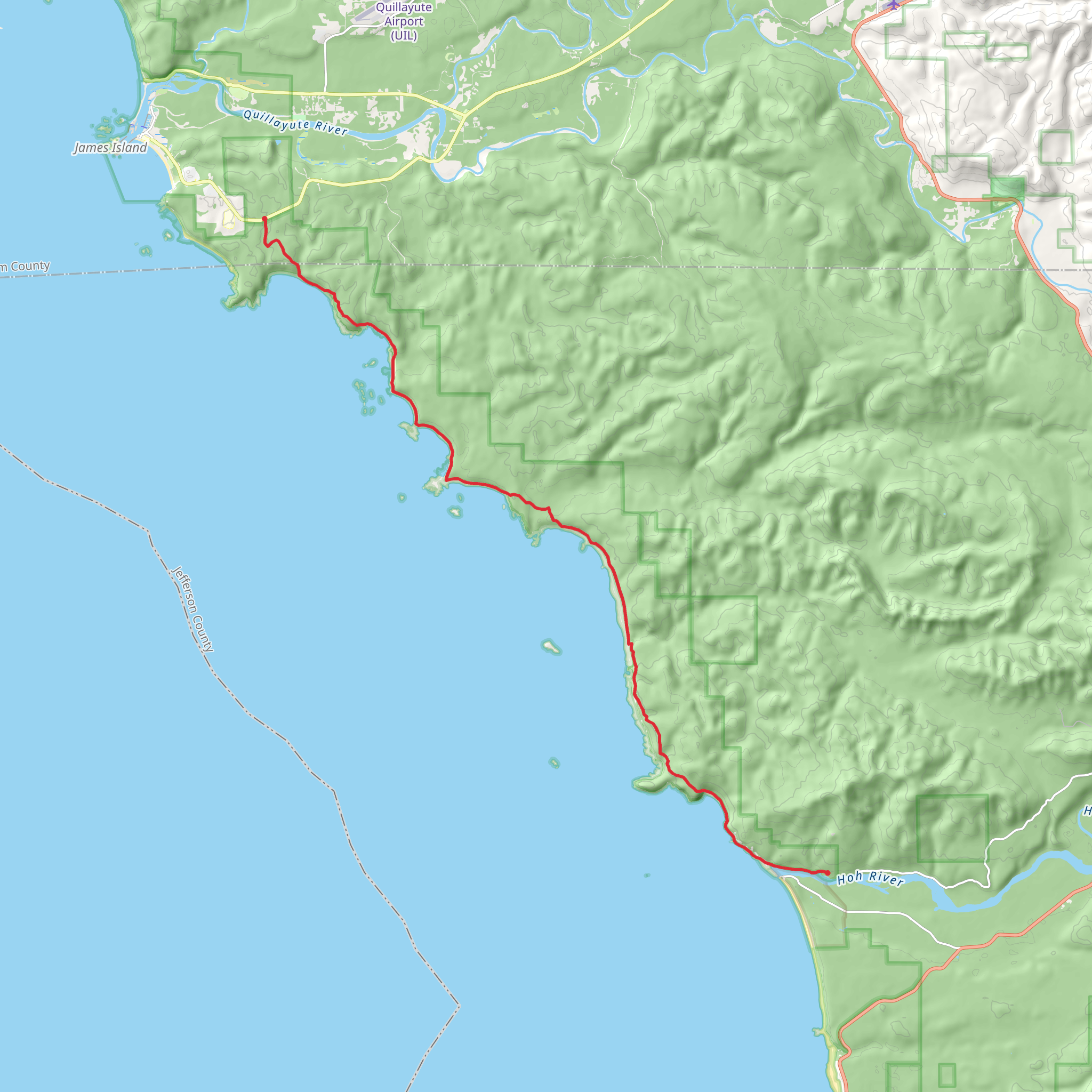 Goodman Creek and Third Beach Trail - Oil City mobile static map