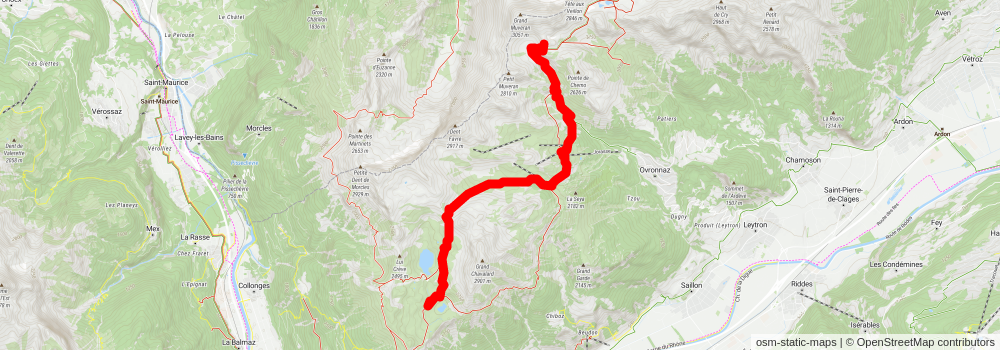 Tour des Muverans stage 2 Map