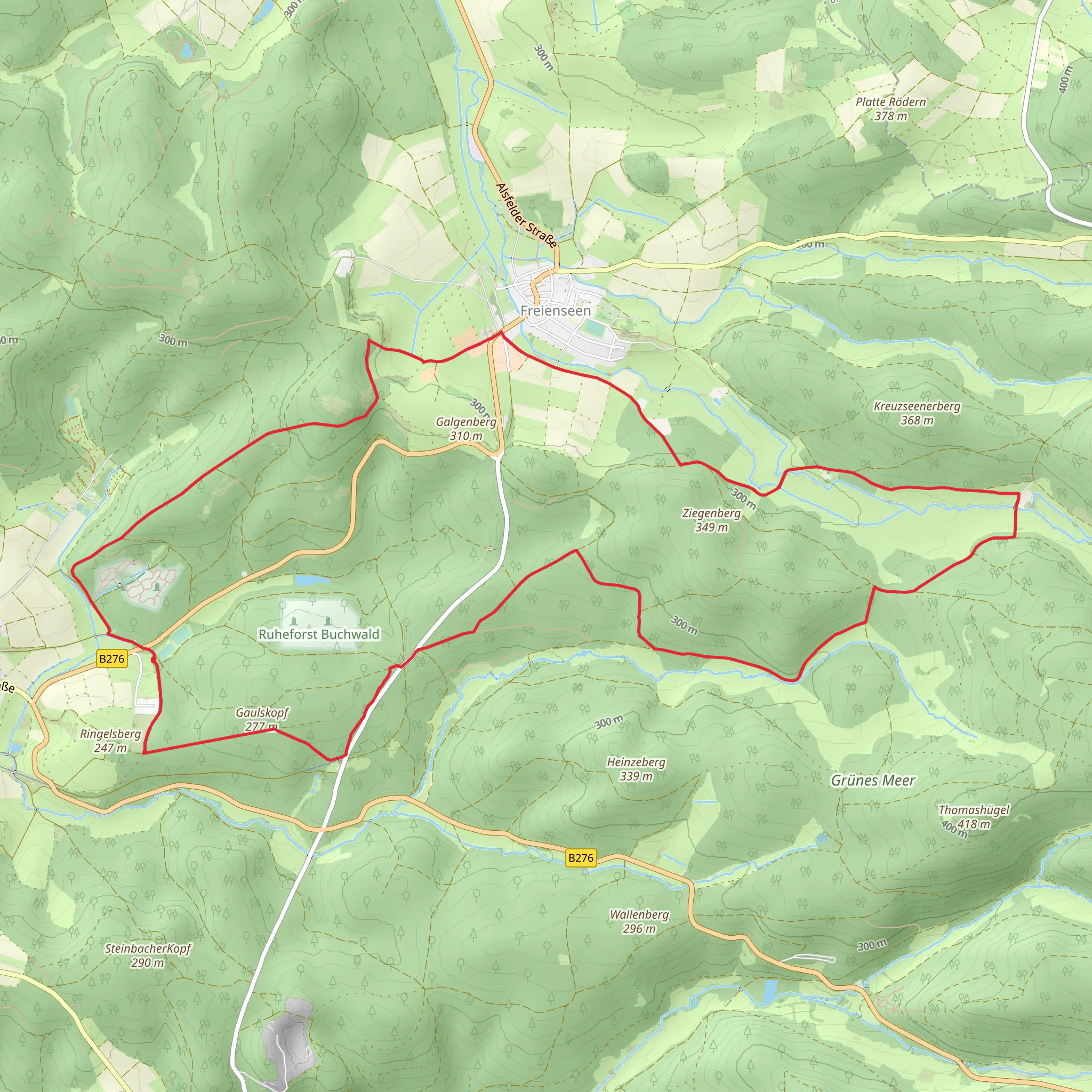 Laubach and Pfannenweg Loop mobile static map