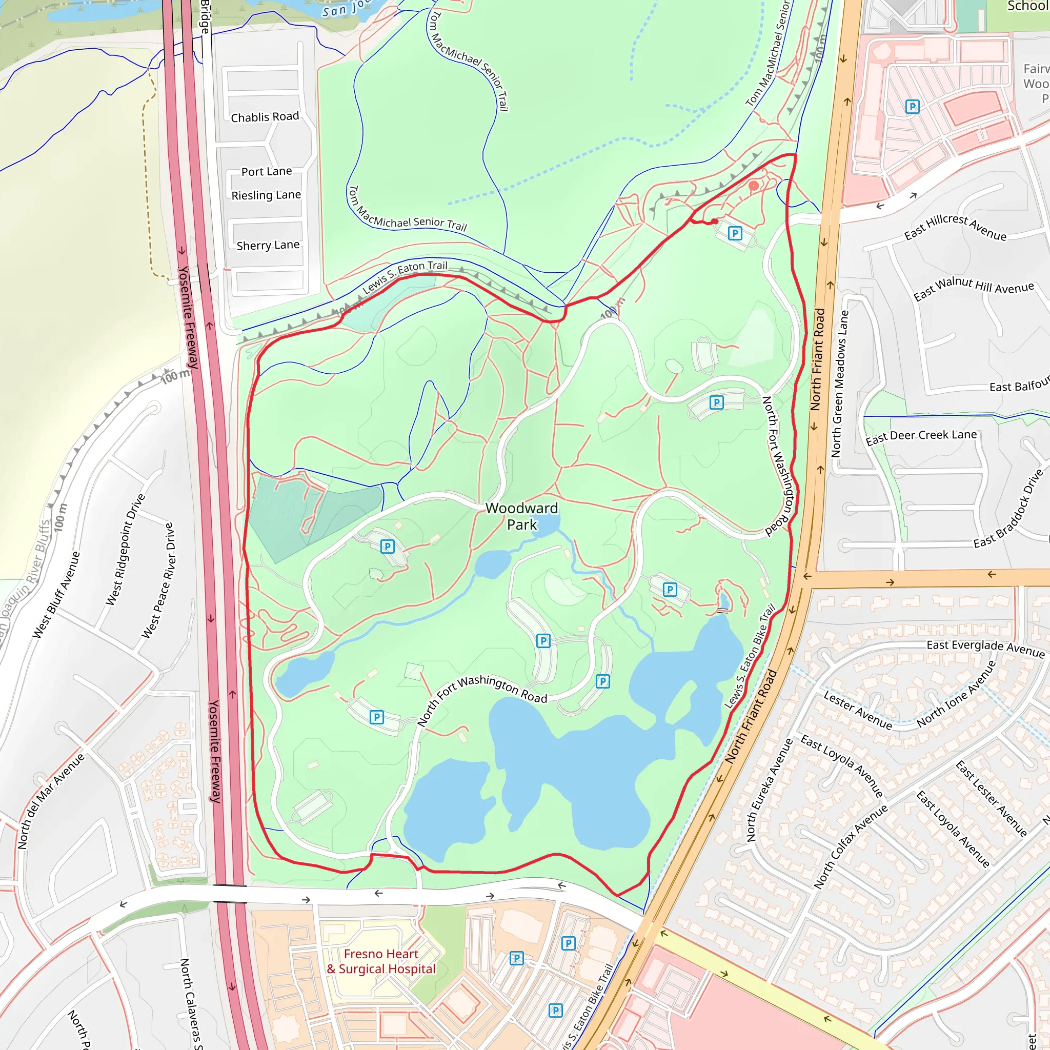 Woodward Park Loop mobile static map