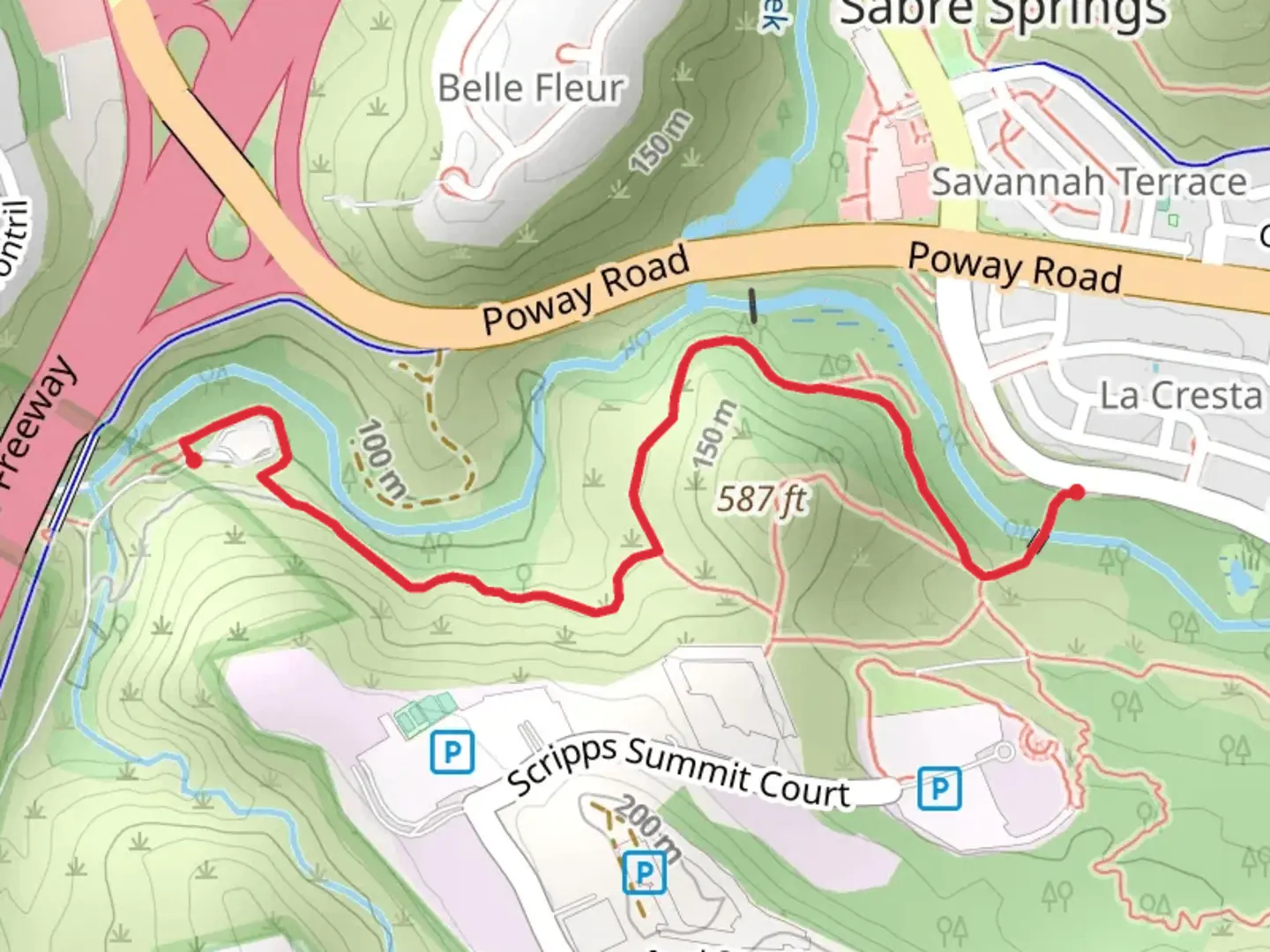 An image depicting the trail Walk along Peñasquitos Creek - Cara Way and its surrounding area.