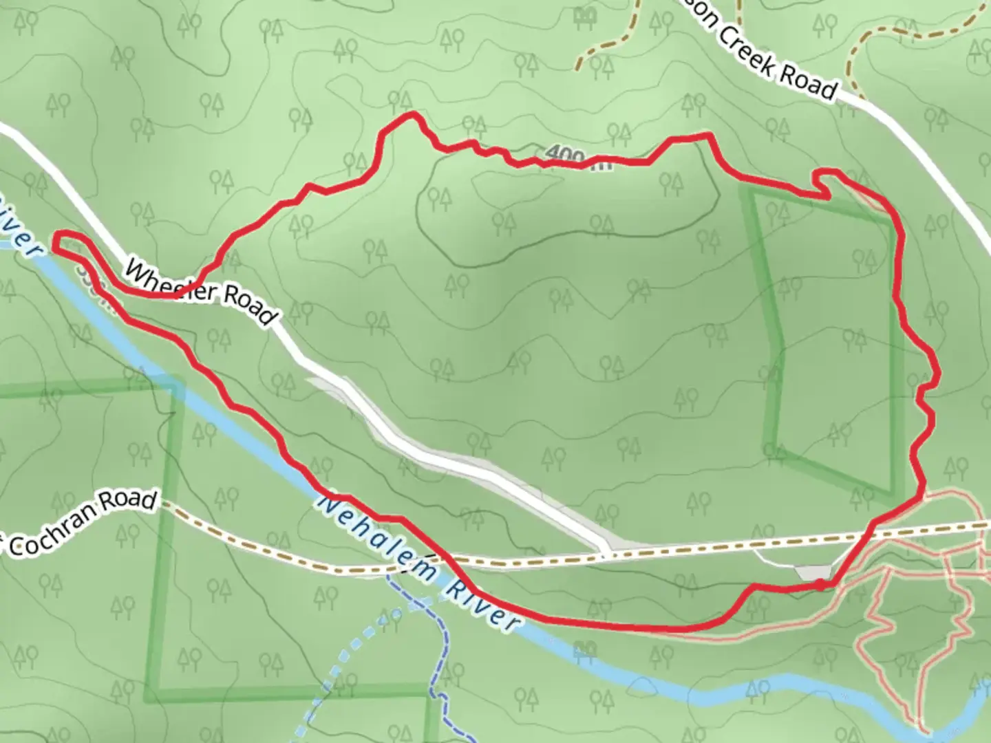 An image depicting the trail Triple C Loop Trail and its surrounding area.