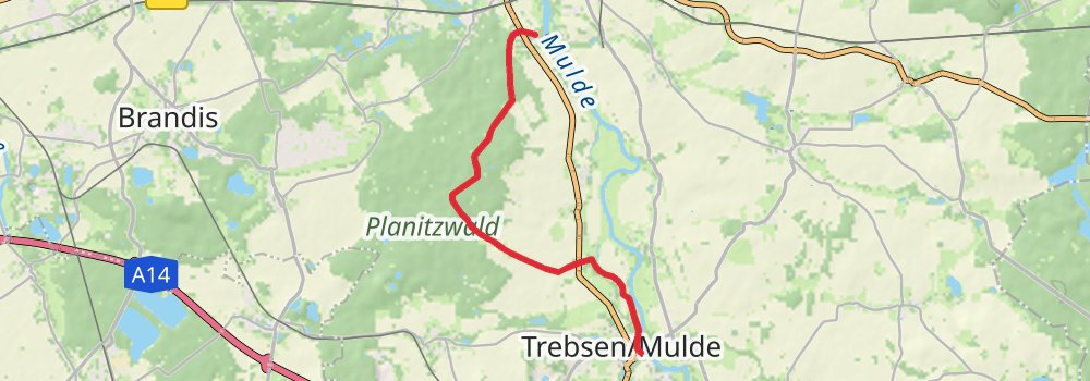 Muldental Wanderweg stage 4 Map