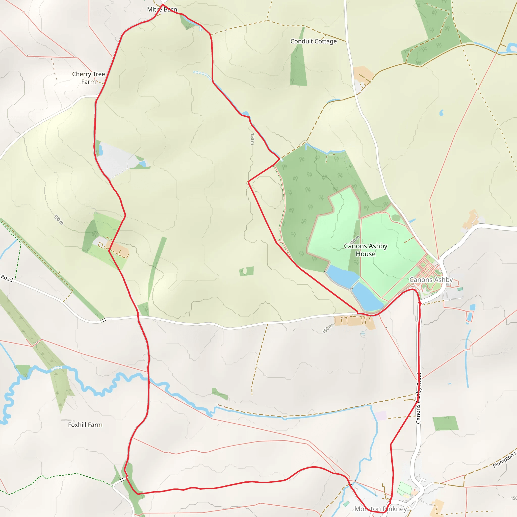 Canons Ashby mobile static map