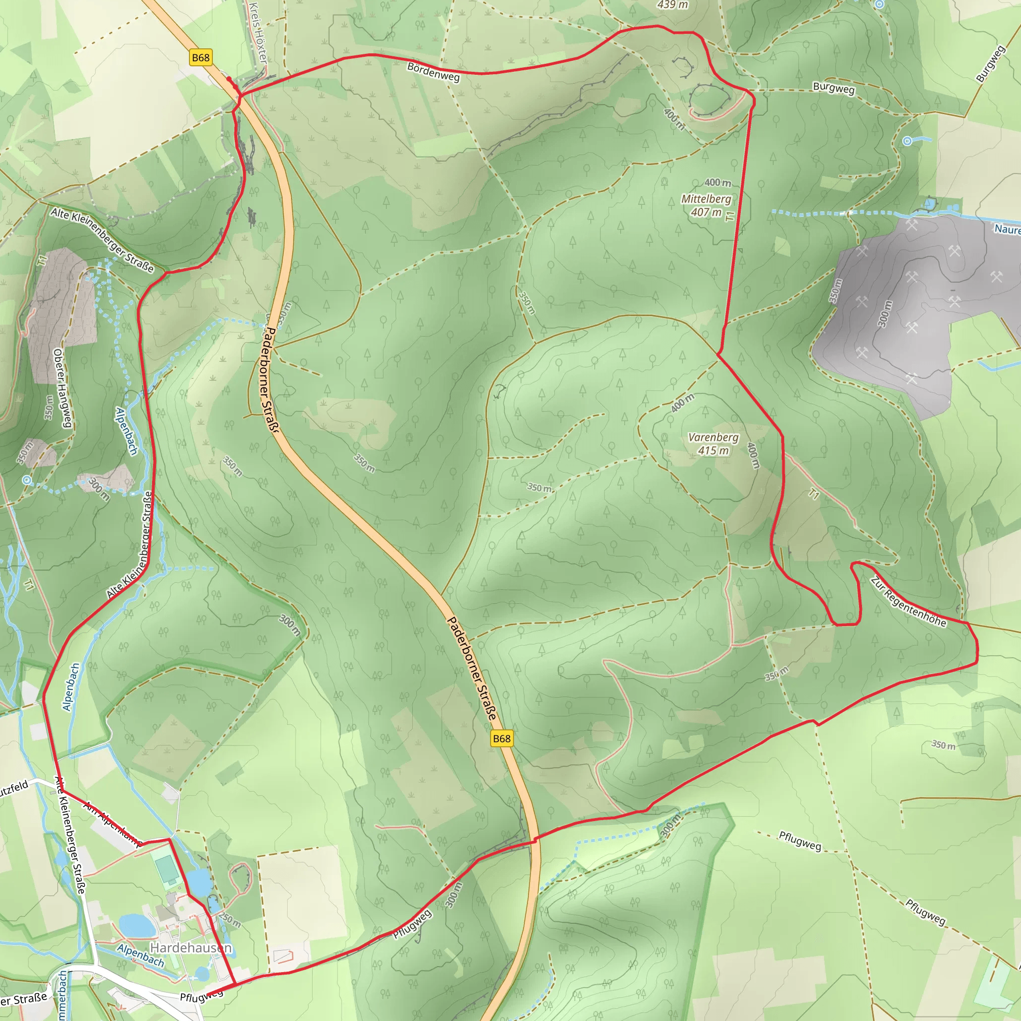 KlimaErlebnis Route and Eggeweg loop mobile static map