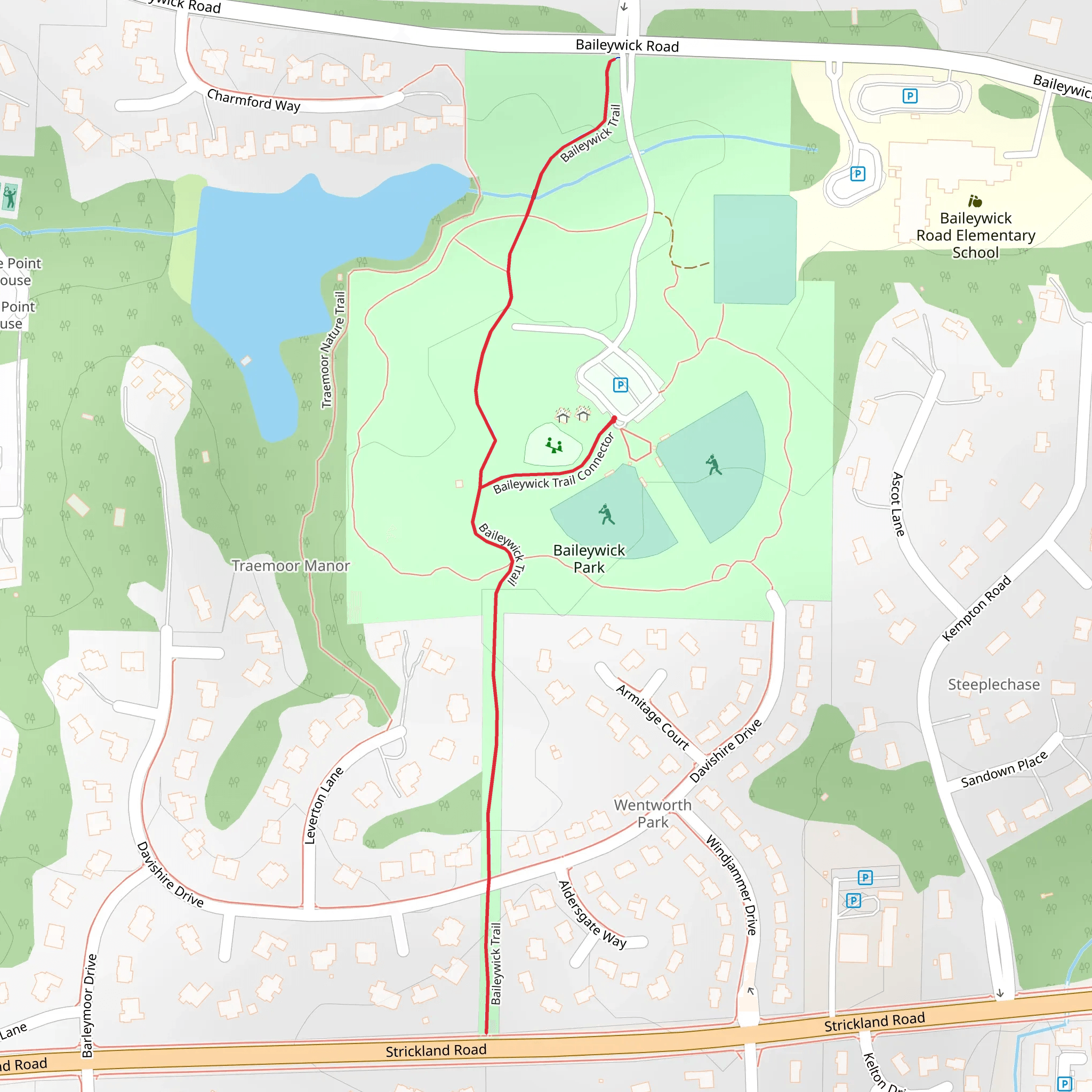 Baileywick Trail mobile static map