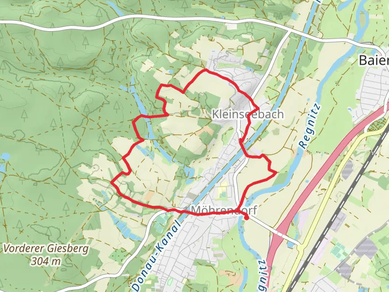Tiefenwegweiher via Wanderweg Erlangen