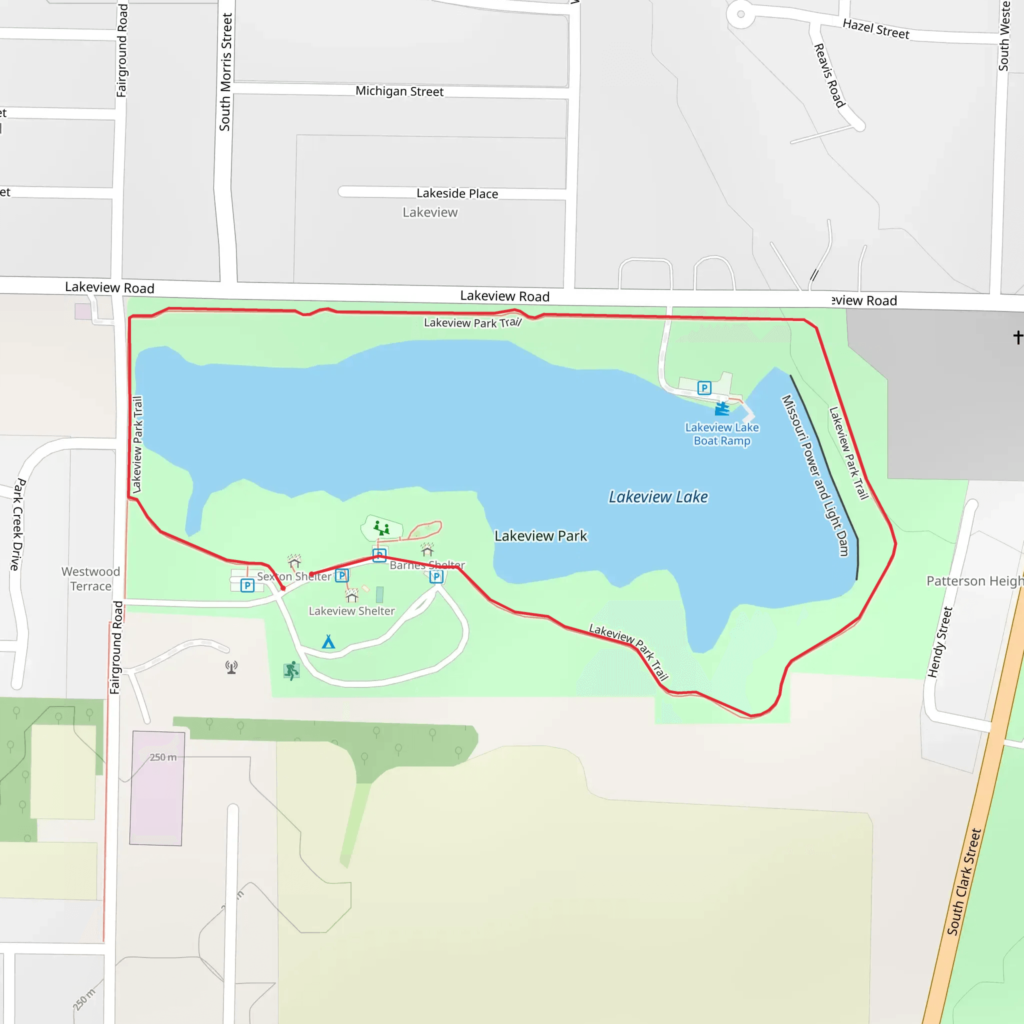 Lake View Lake Loop mobile static map