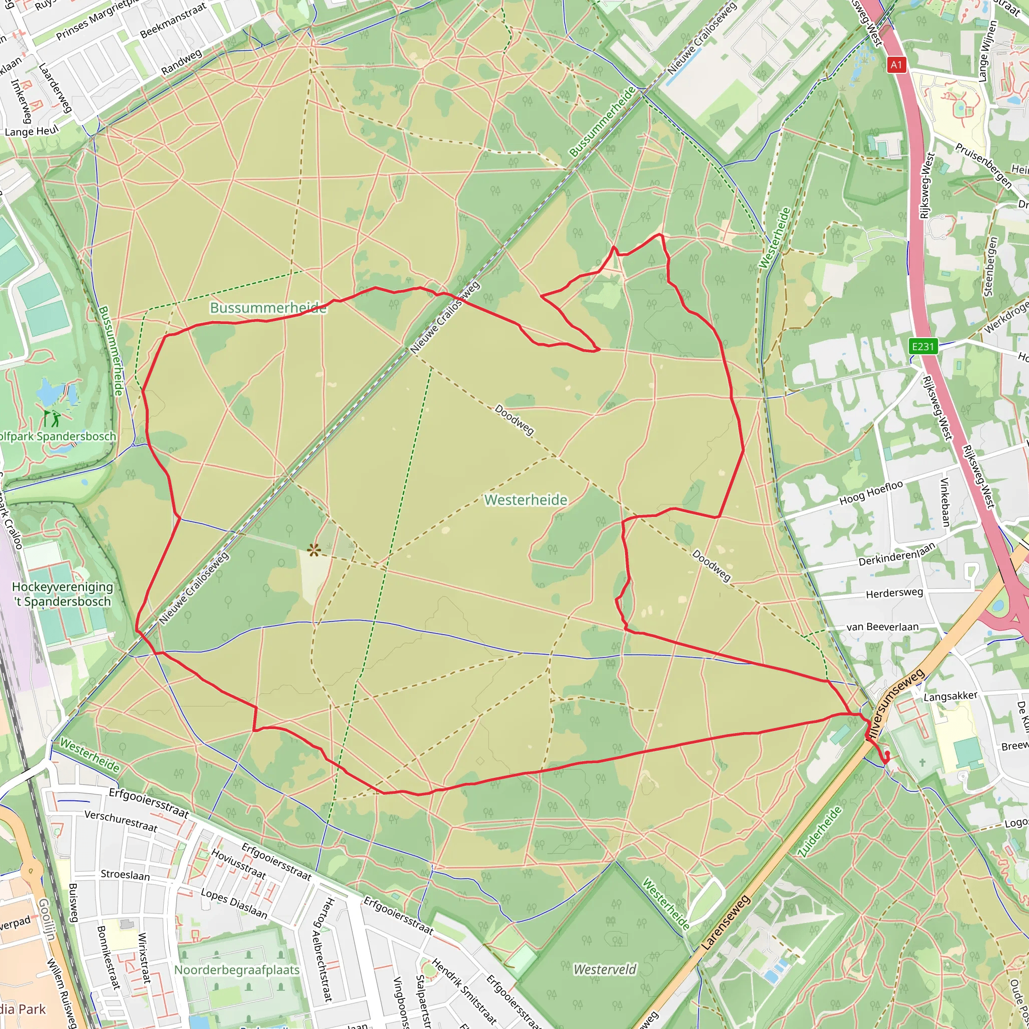 Dood Weg and Lange Loop mobile static map