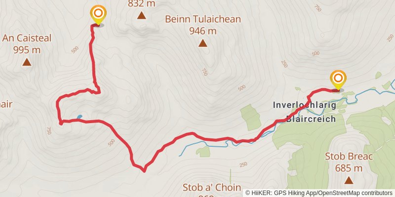 Cruach Àrdrain and Beinn Tulaichean Loop stage 2 Map