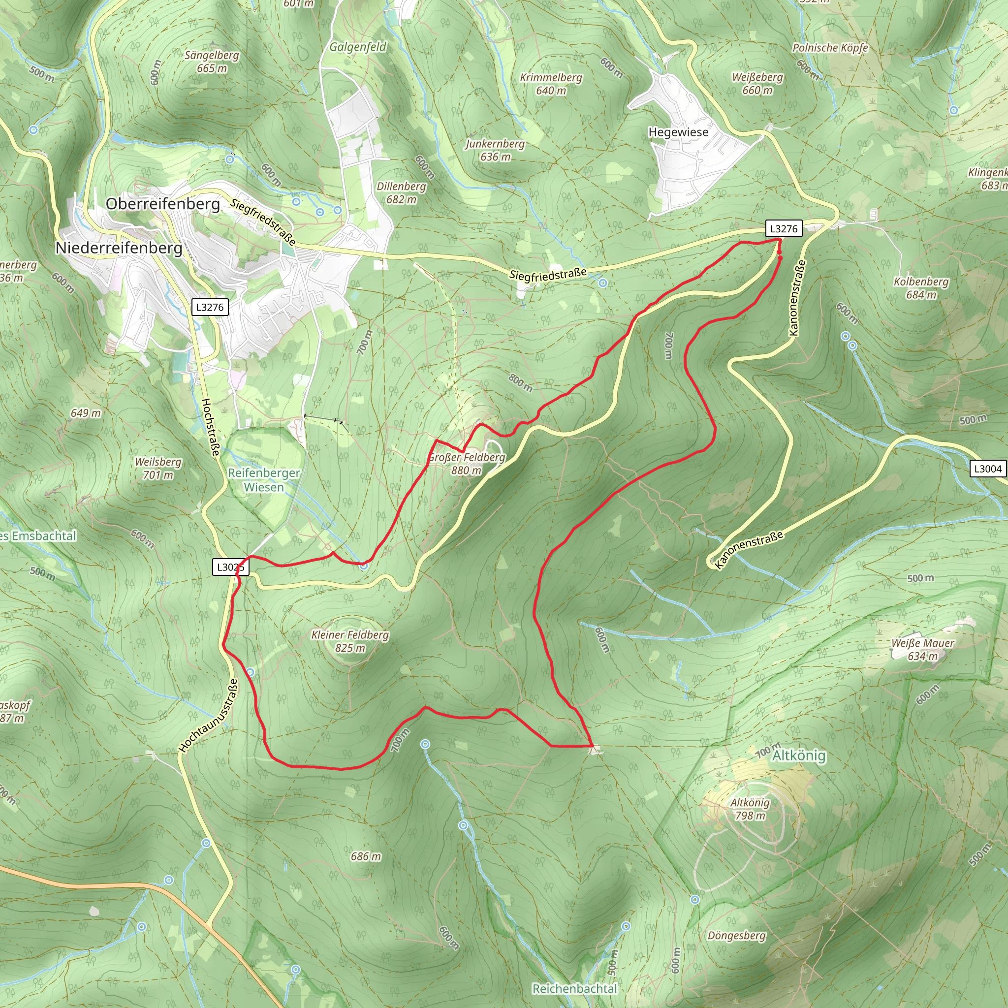 Alte Schanze, Bornstedtweg and Tillmannsweg Loop mobile static map