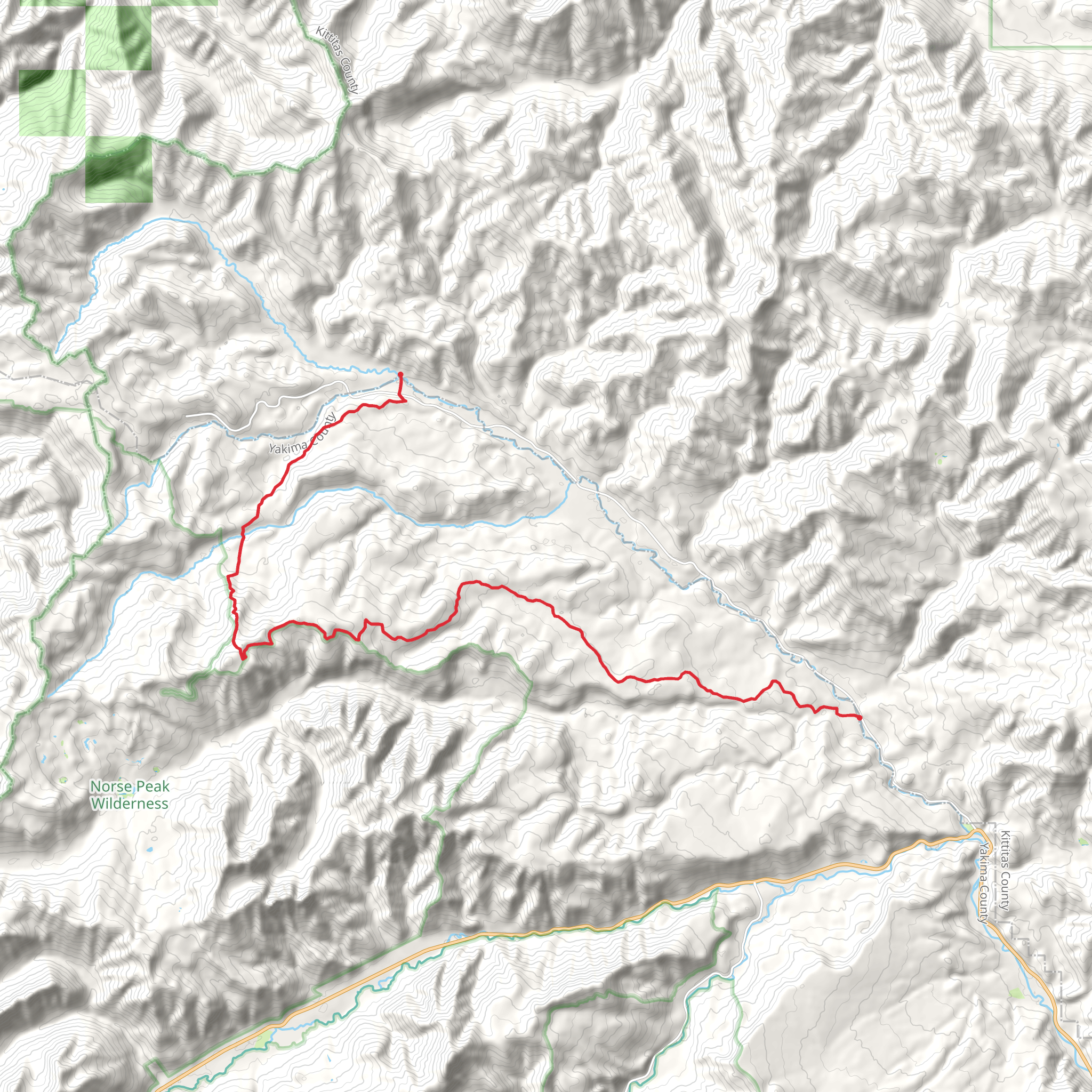 Middle Fork and Sand Creek Trail mobile static map