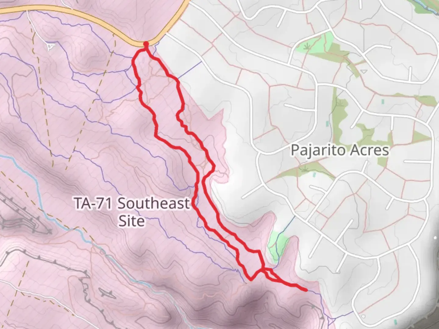 An image depicting the trail Potrillo Canyon Loop and its surrounding area.