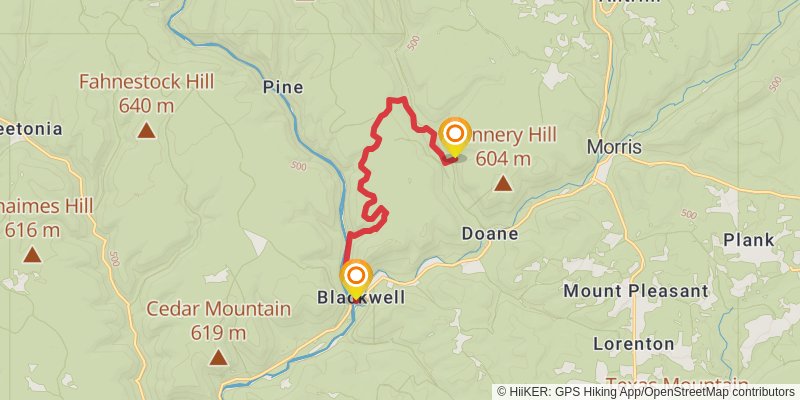 Mid State Trail - Pennsylvania stage 22 Map