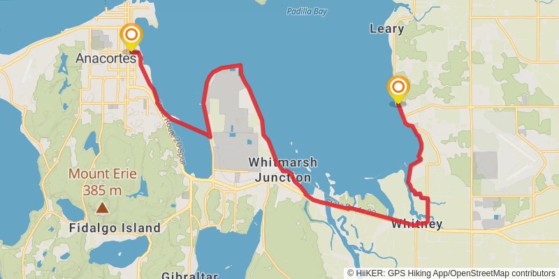 Pacific Northwest Trail stage 32 Map