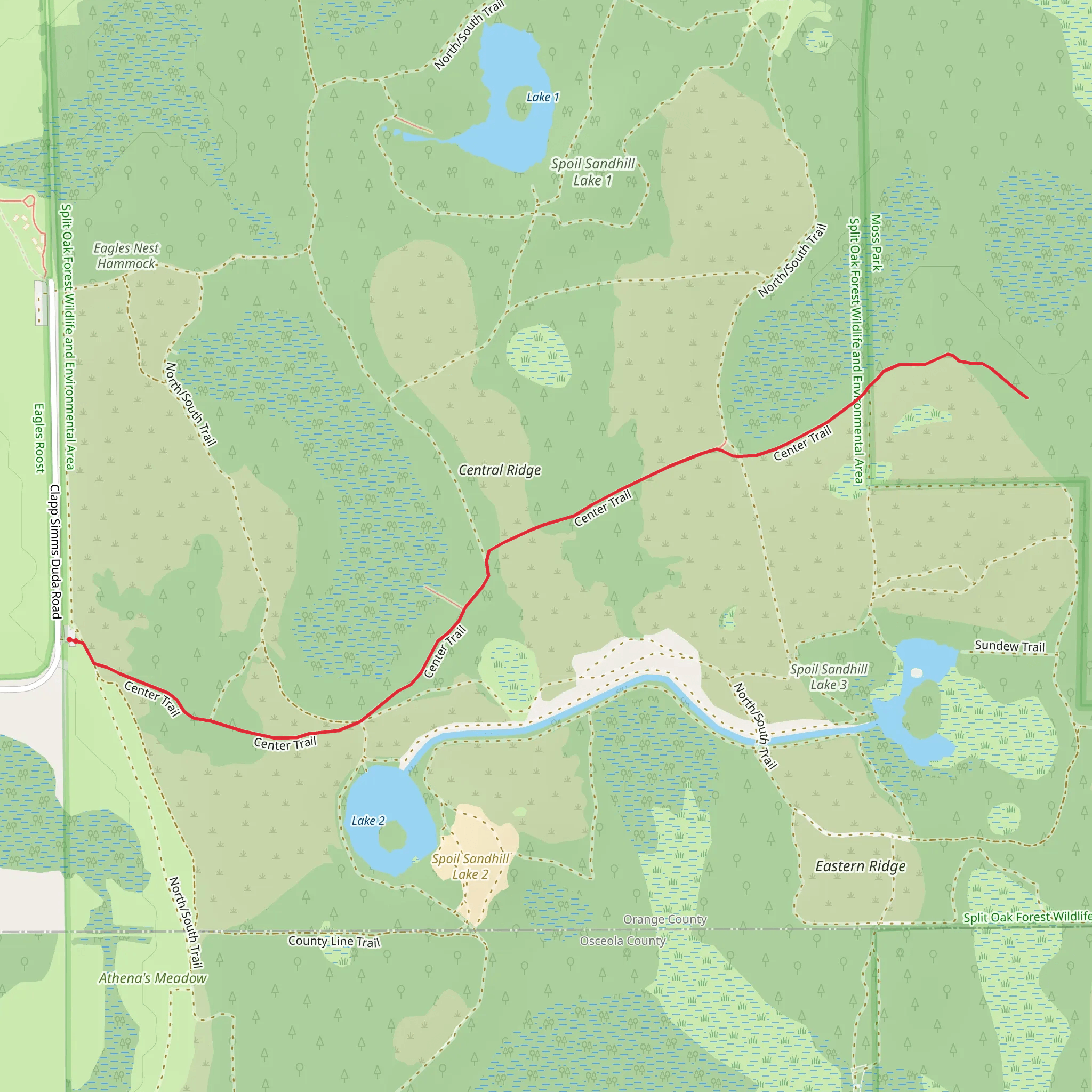 Center Trail mobile static map