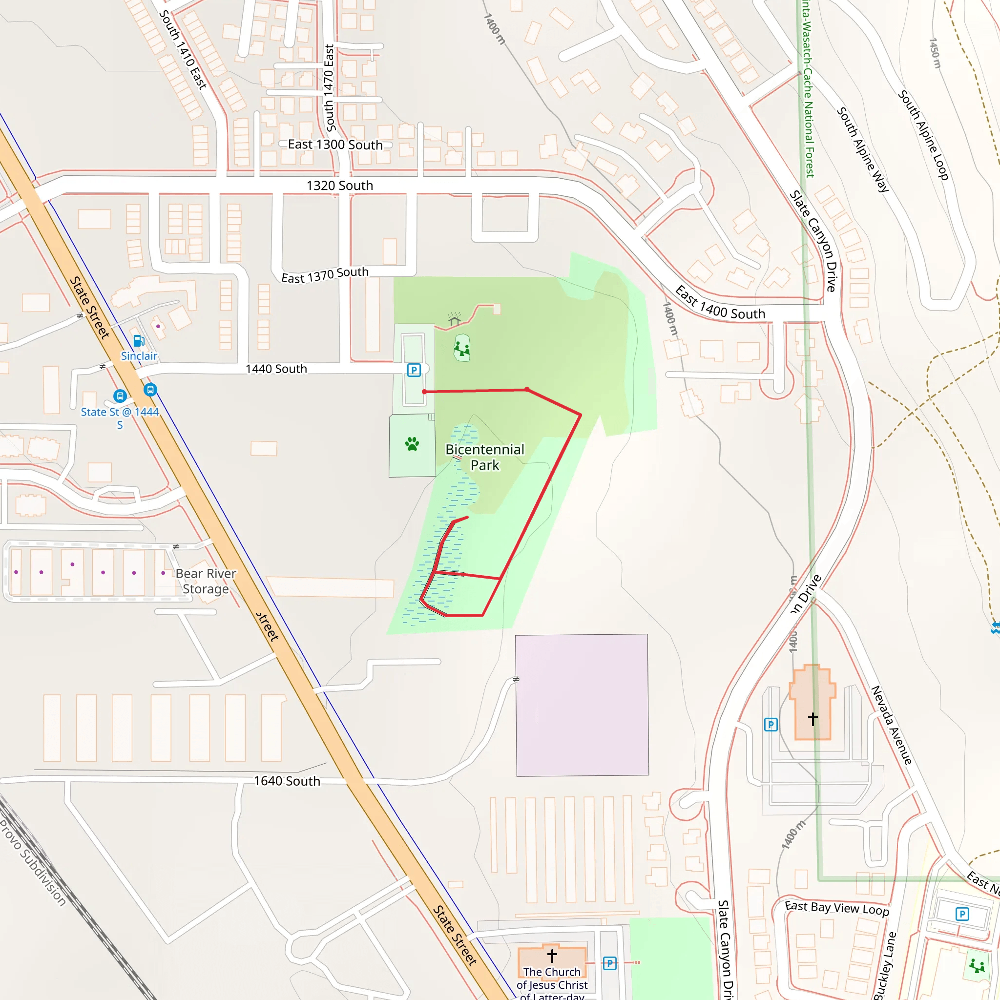 Bicentennial Park Walk mobile static map