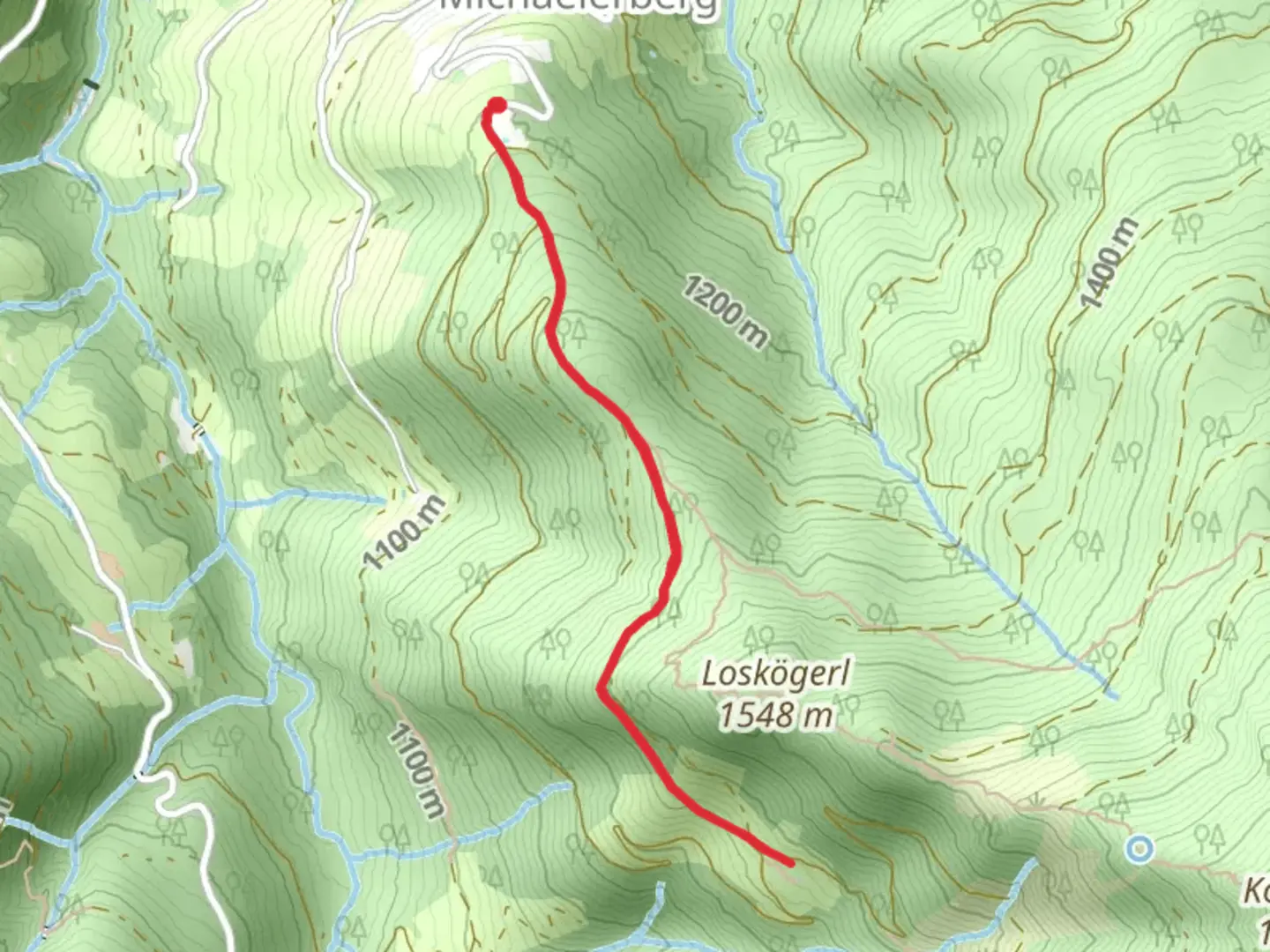 An image depicting the trail Michaelerberghaus to Stiegler Hütte and its surrounding area.