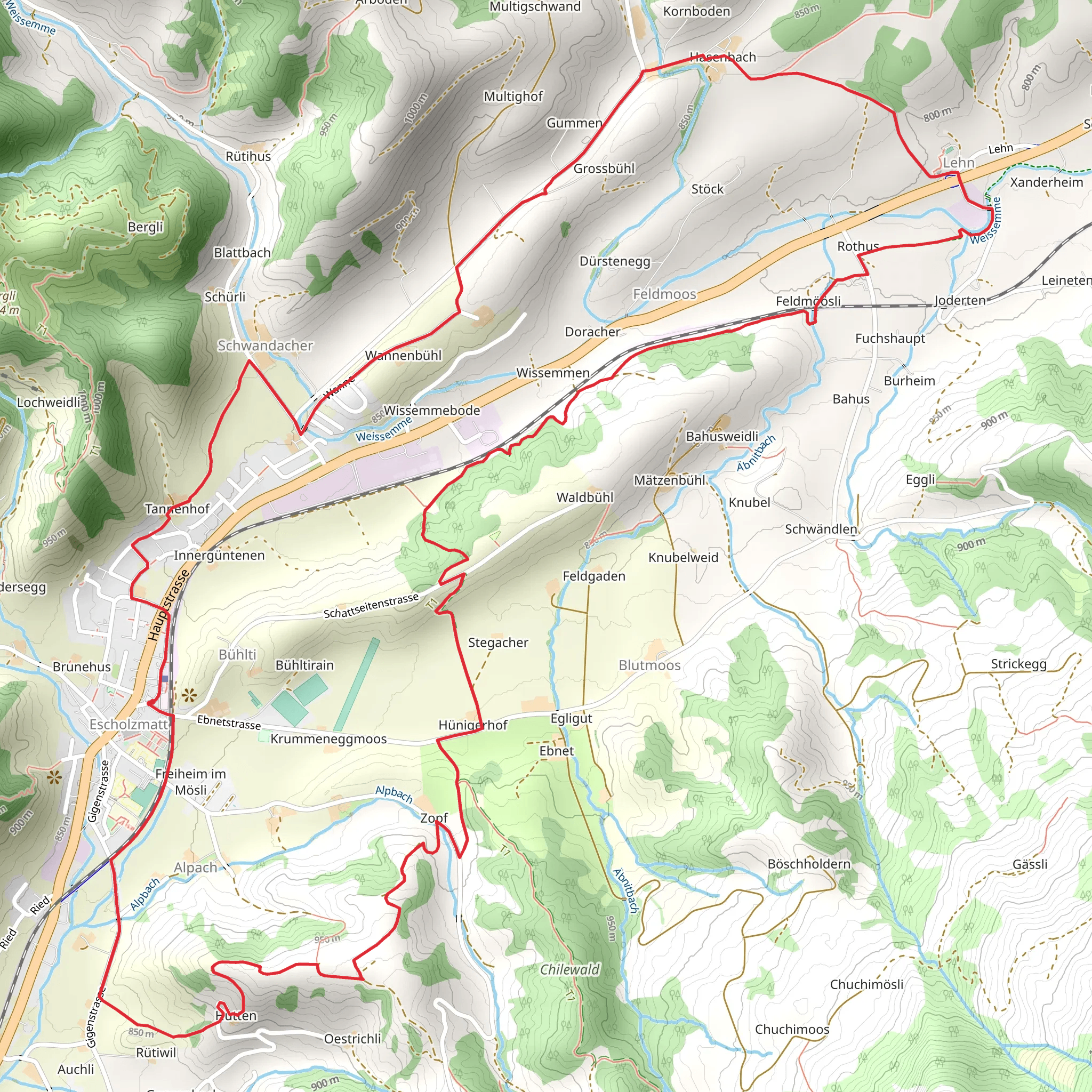 Geo-Pfad Escholzmatt mobile static map