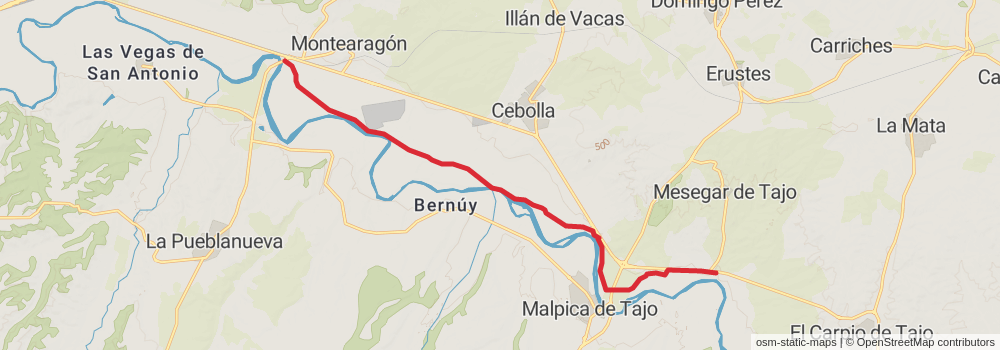 GR 113 Camino Natural del Tajo stage 28 Map
