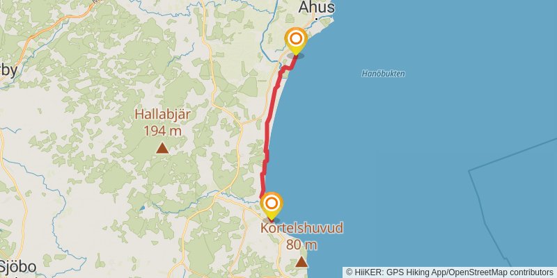 Skåneleden Trail stage 31 Map