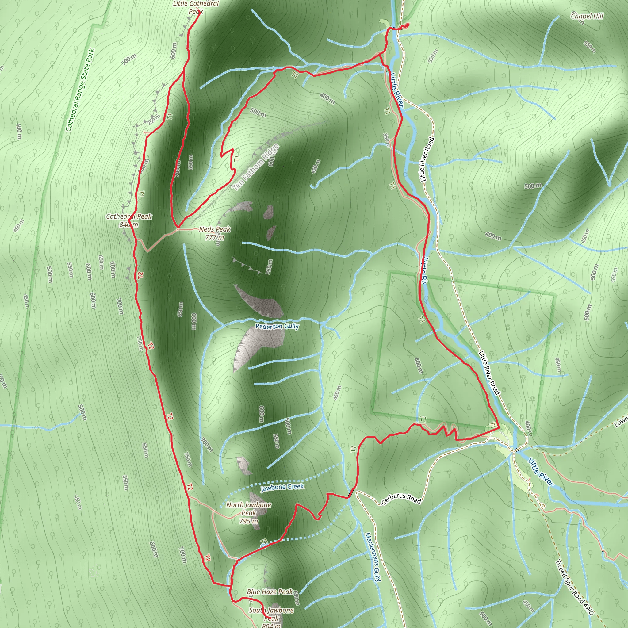 Northern Circuit Trail mobile static map