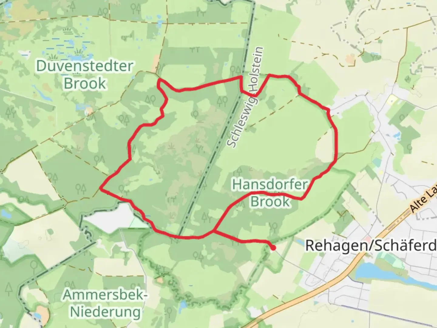 An image depicting the trail Hansdorfer Brook and Urbrook Loop and its surrounding area.