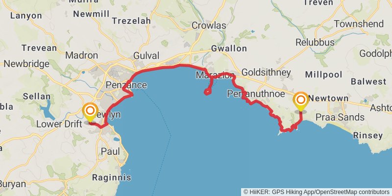 Mary Michael Pilgrims Way stage 2 Map