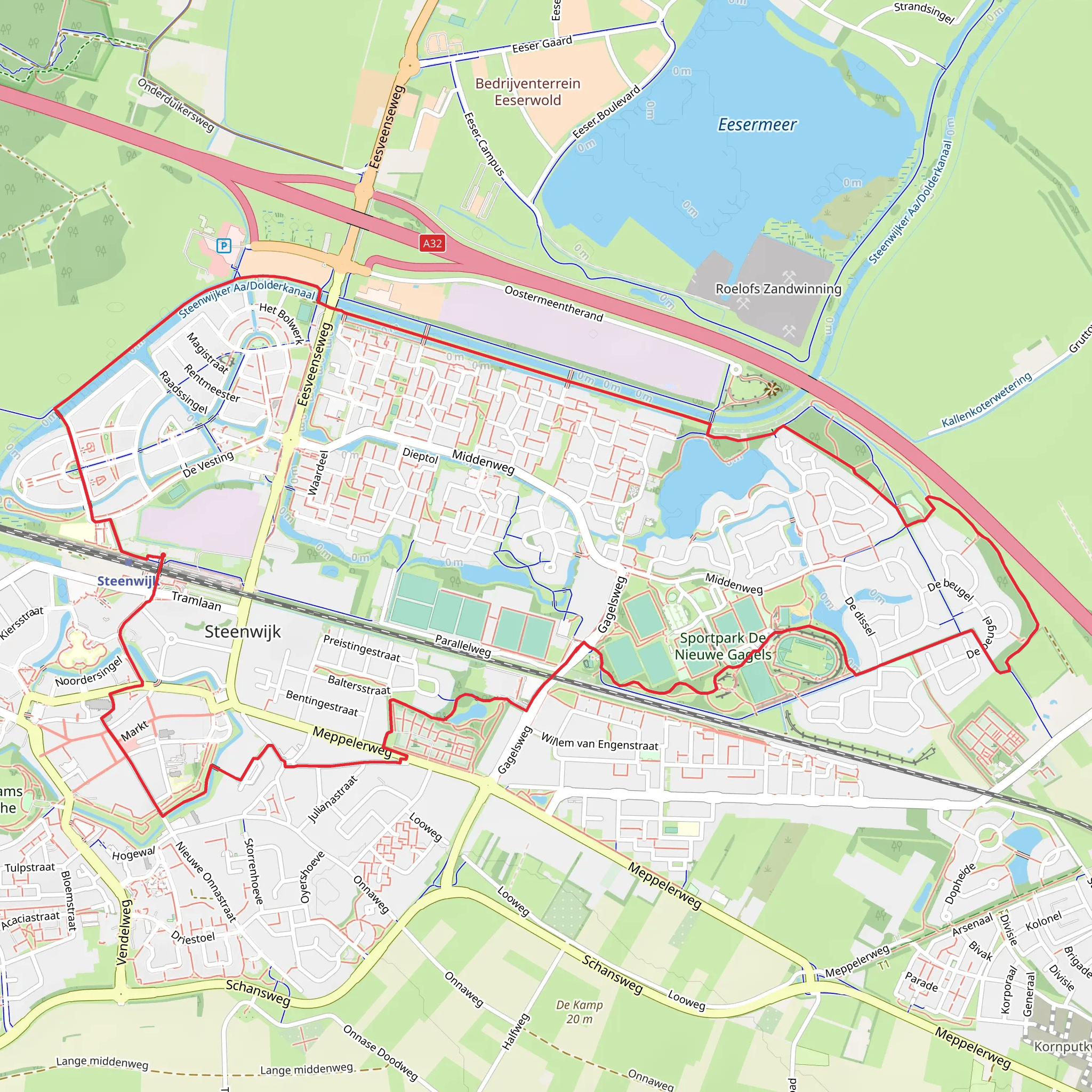 Woldmeenthe and Nieuwe Gagels Loop mobile static map