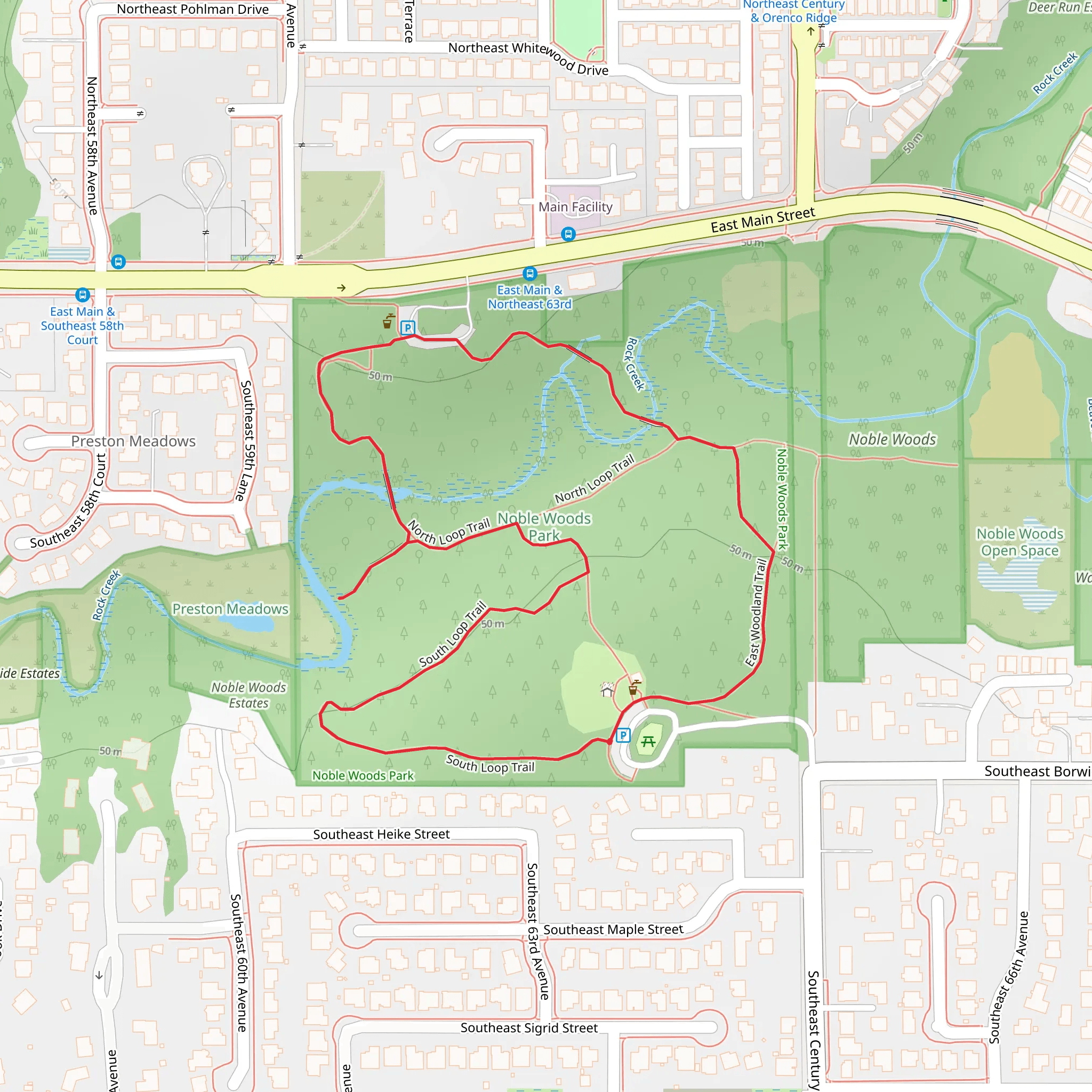 Rock Creek Loop mobile static map