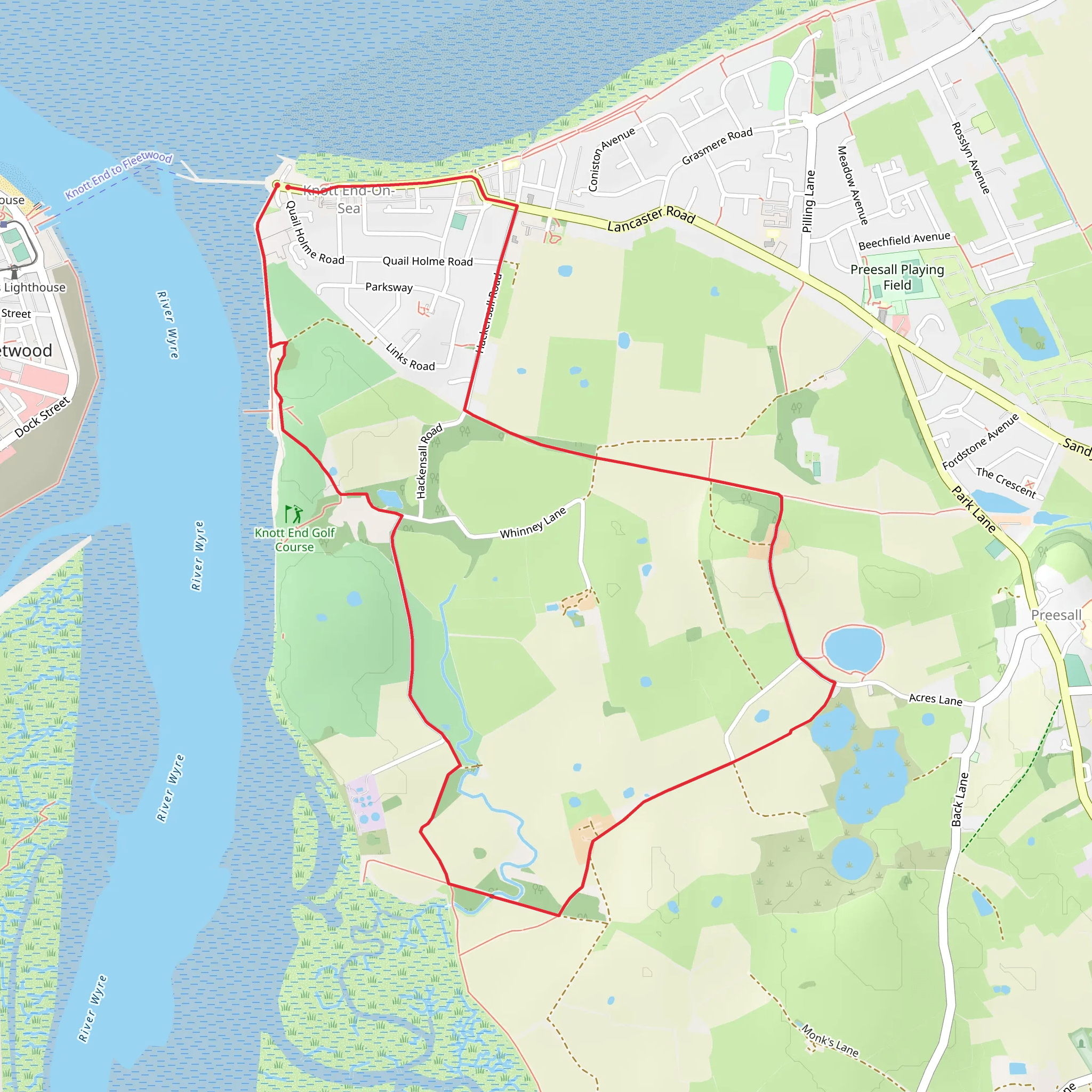 Knott End Loop mobile static map